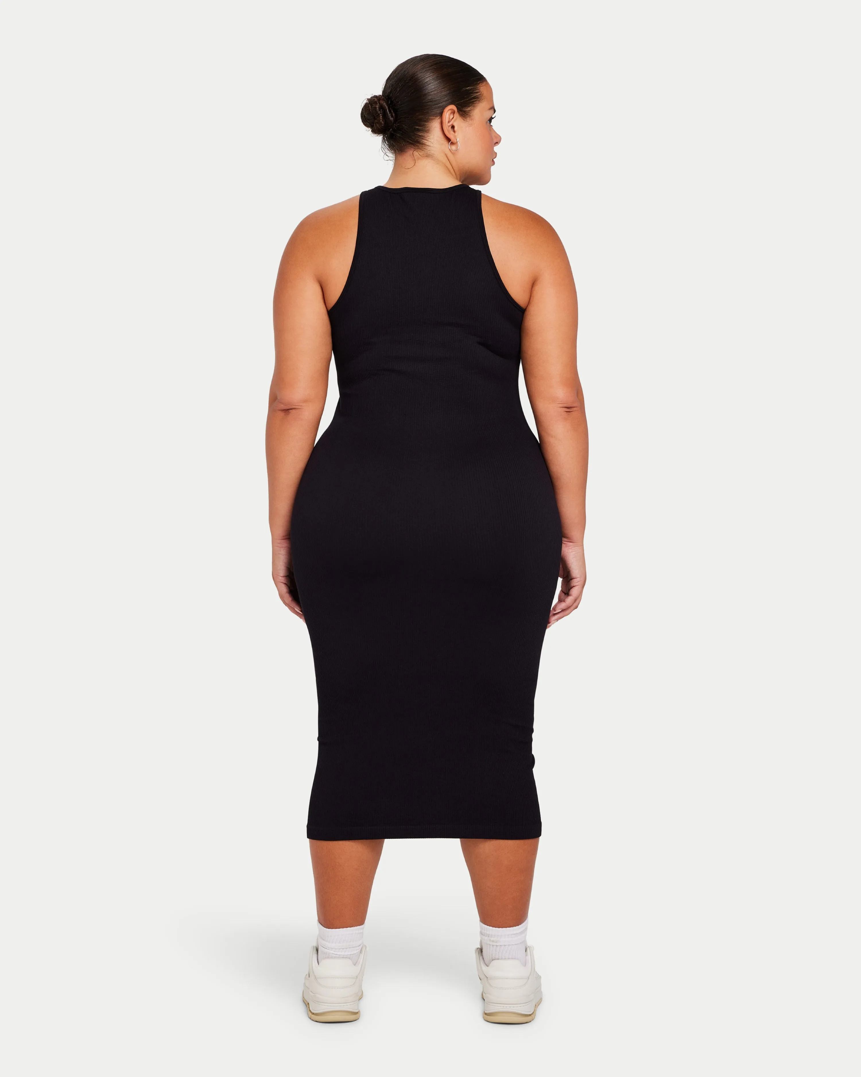 Womens Ribbed Base Racer Midi Dress sold by HERA product image thumbnail 2