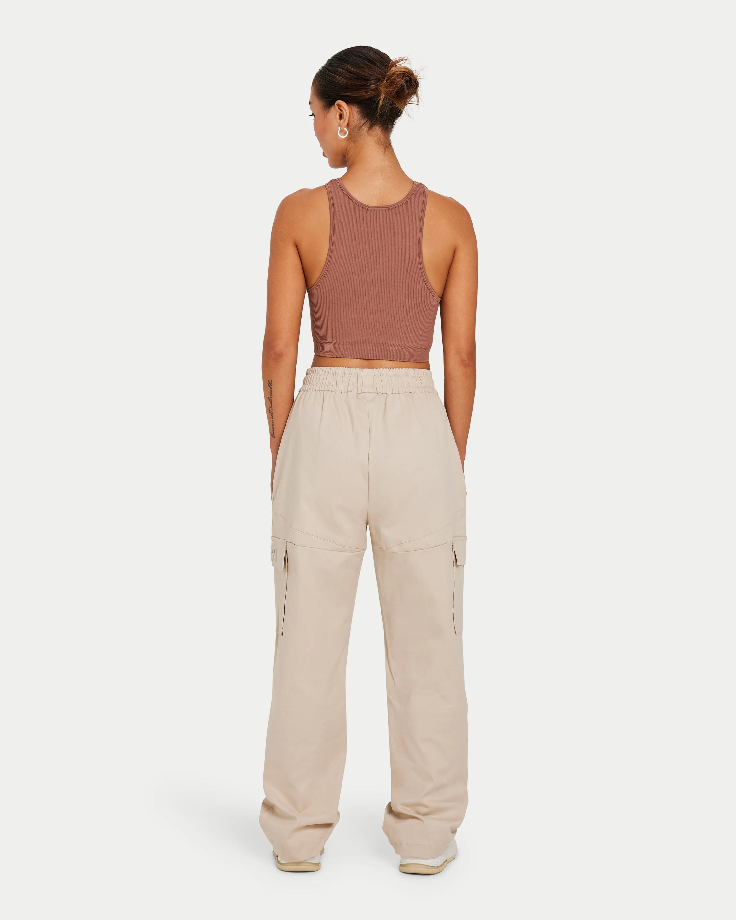 Womens Ribbed Base Racer Crop Top sold by HERA product image thumbnail 4