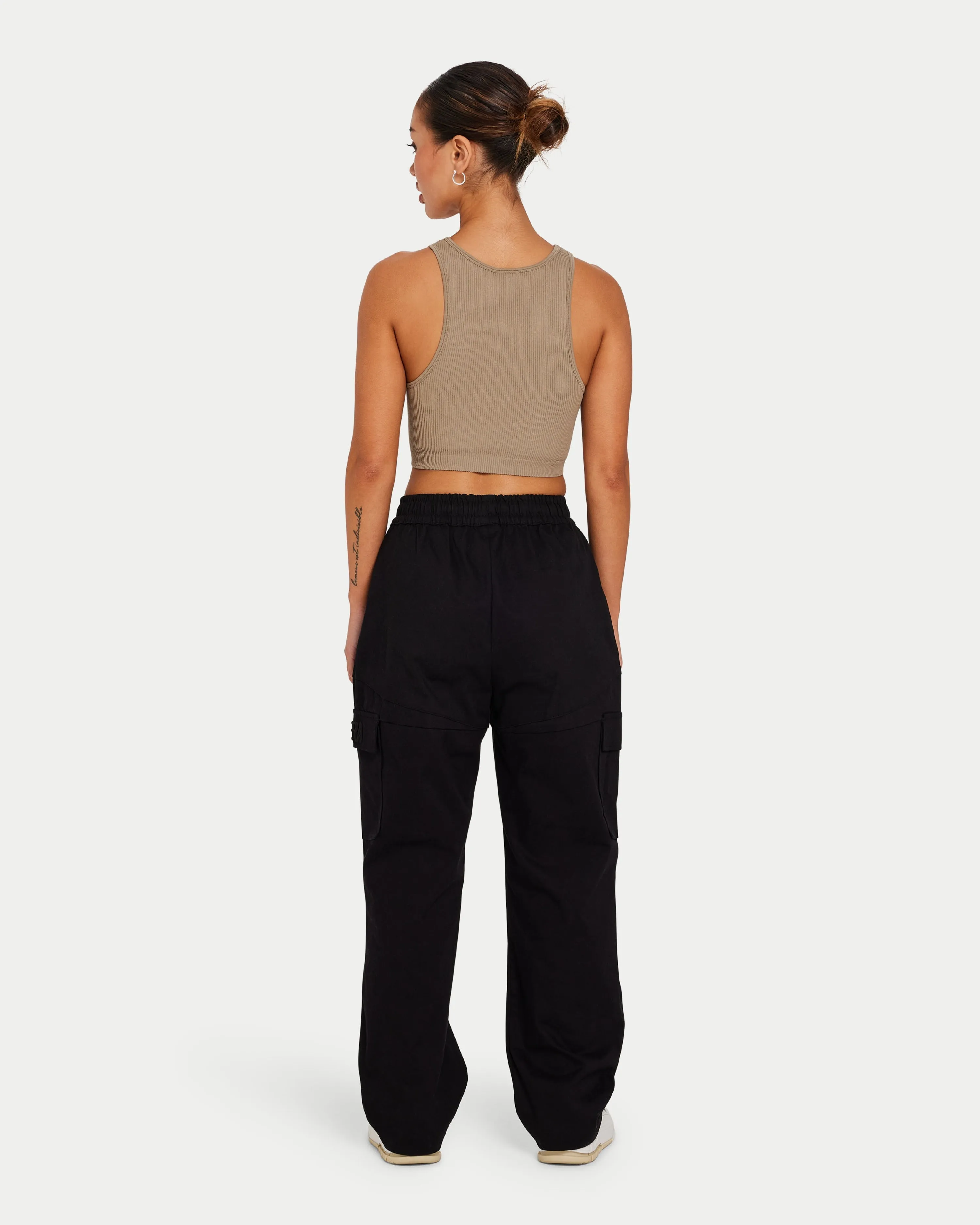Womens Ribbed Base Racer Crop Top sold by HERA product image thumbnail 4