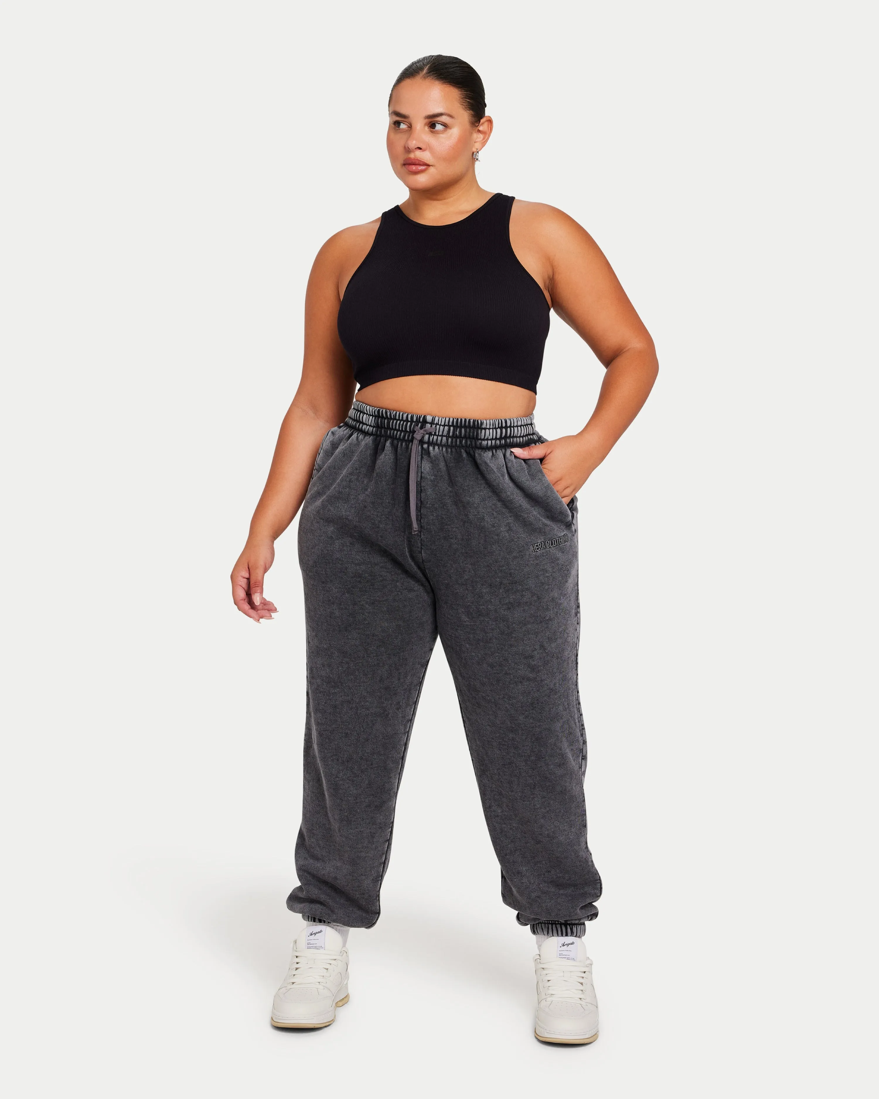 Womens Ribbed Base Racer Crop Top sold by HERA product image thumbnail 3