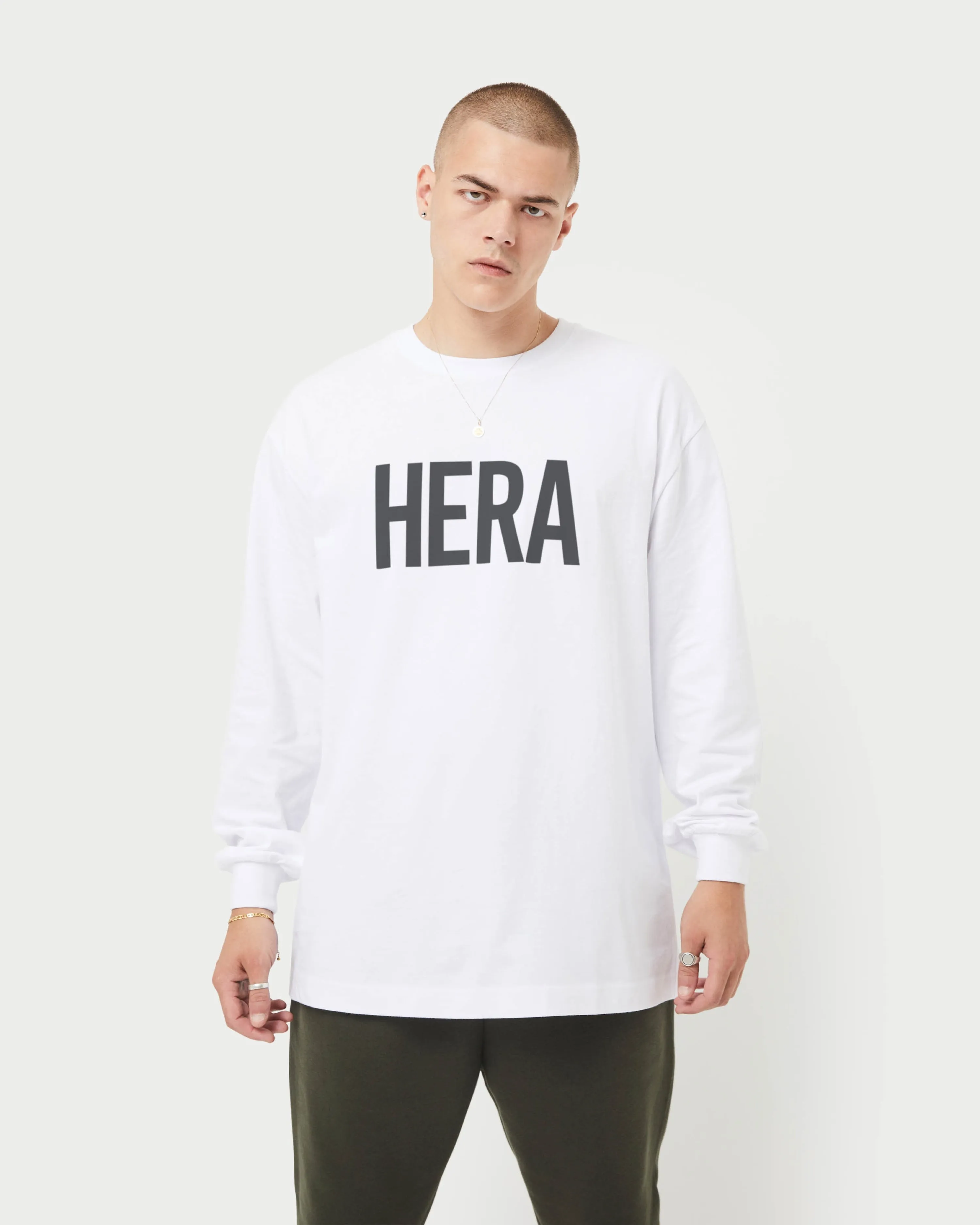 Mens Label Long Sleeve Oversized T-Shirt sold by HERA