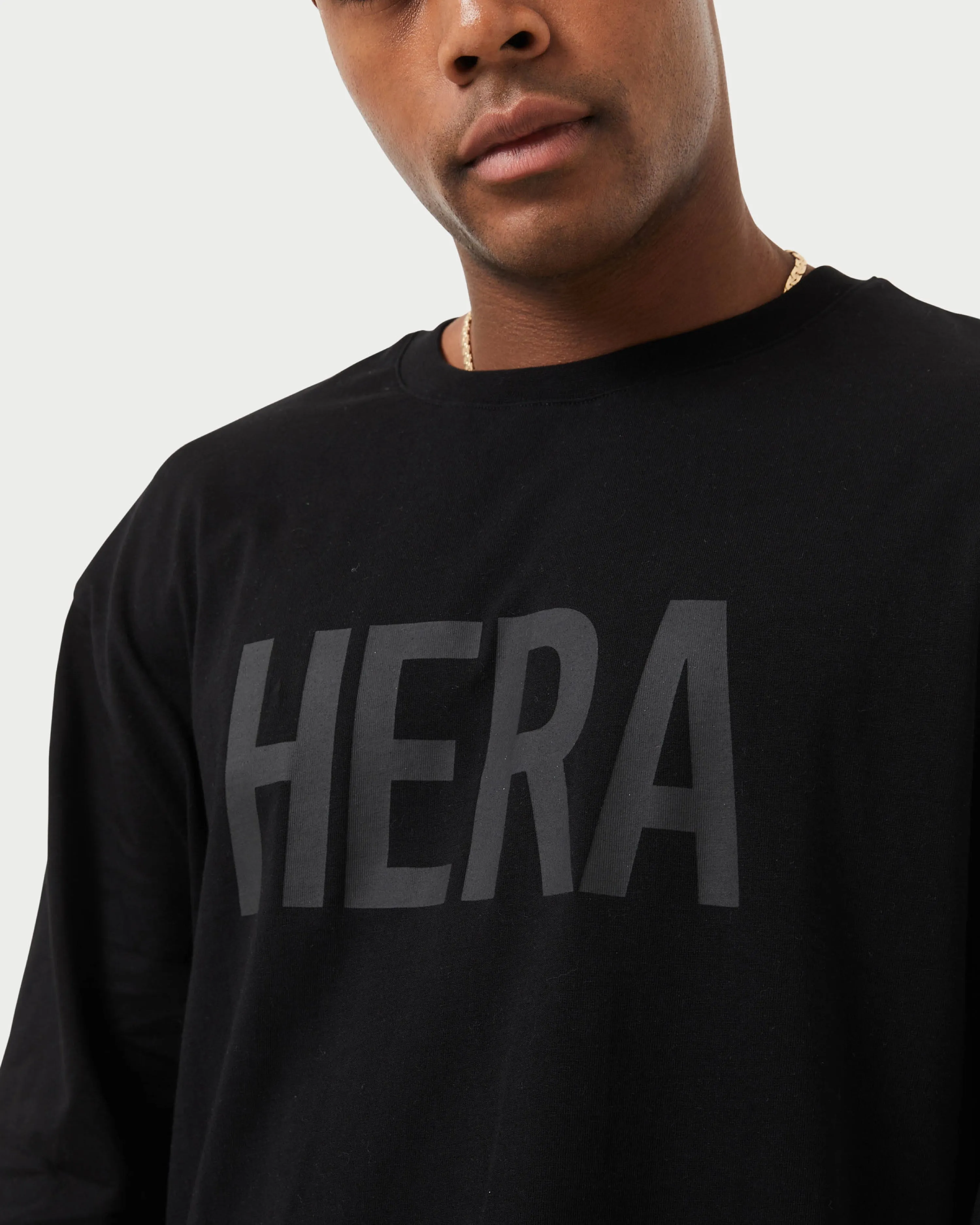 Mens Label Long Sleeve Oversized T-Shirt sold by HERA product image thumbnail 3