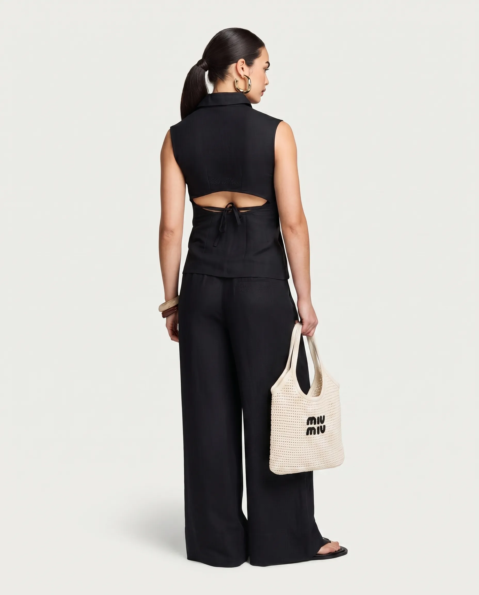 Womens Resort Linen Waistcoat sold by HERA product image thumbnail 4