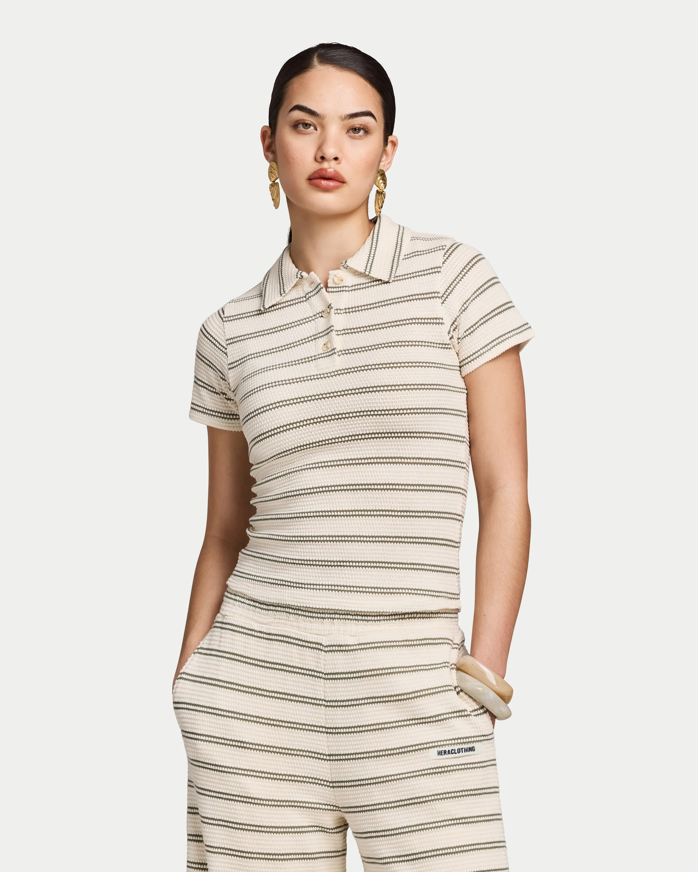 Womens Resort Striped Polo sold by HERA