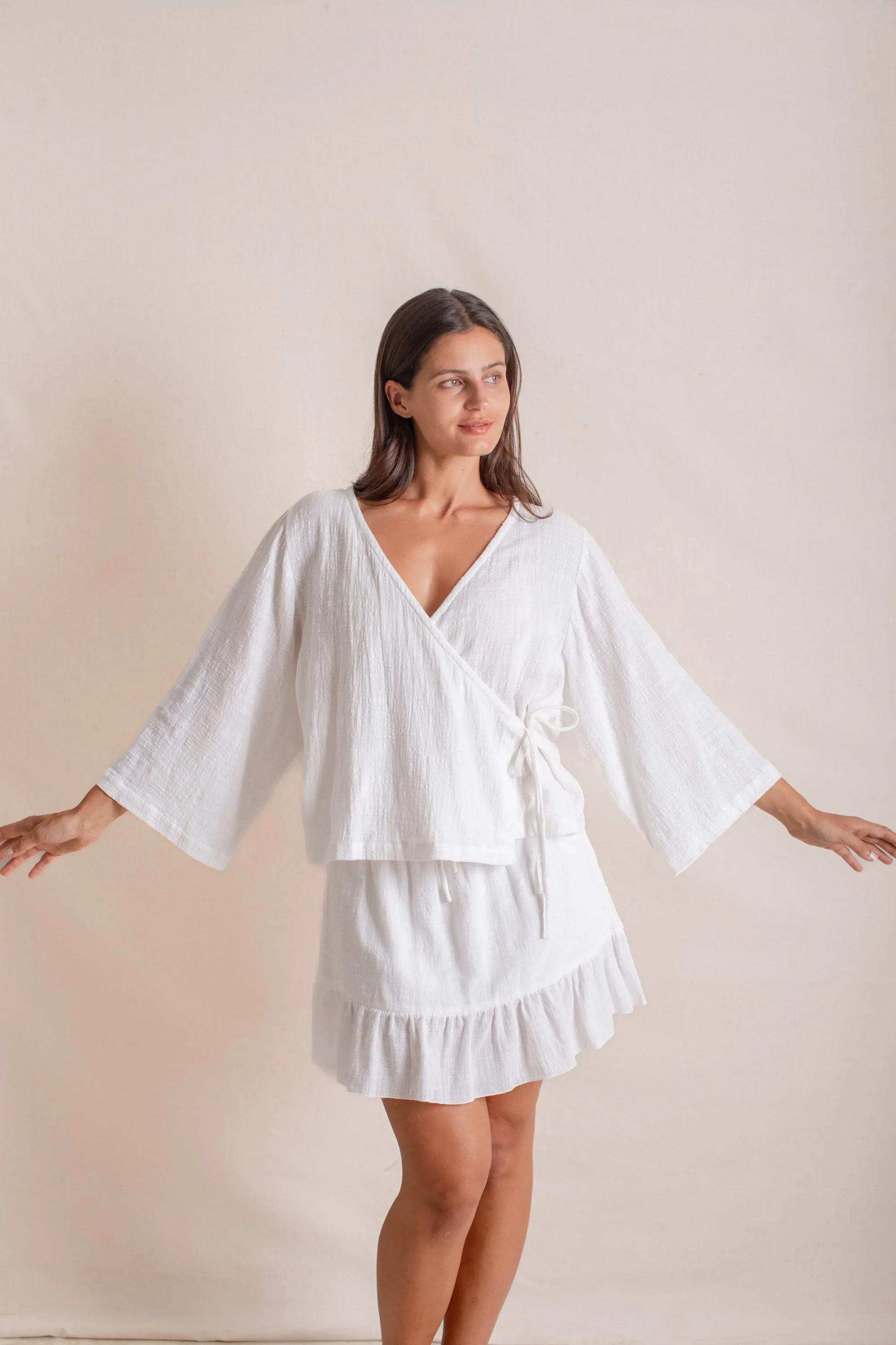 Flow Wrap Top Off White sold by Indigoluna product image thumbnail 2