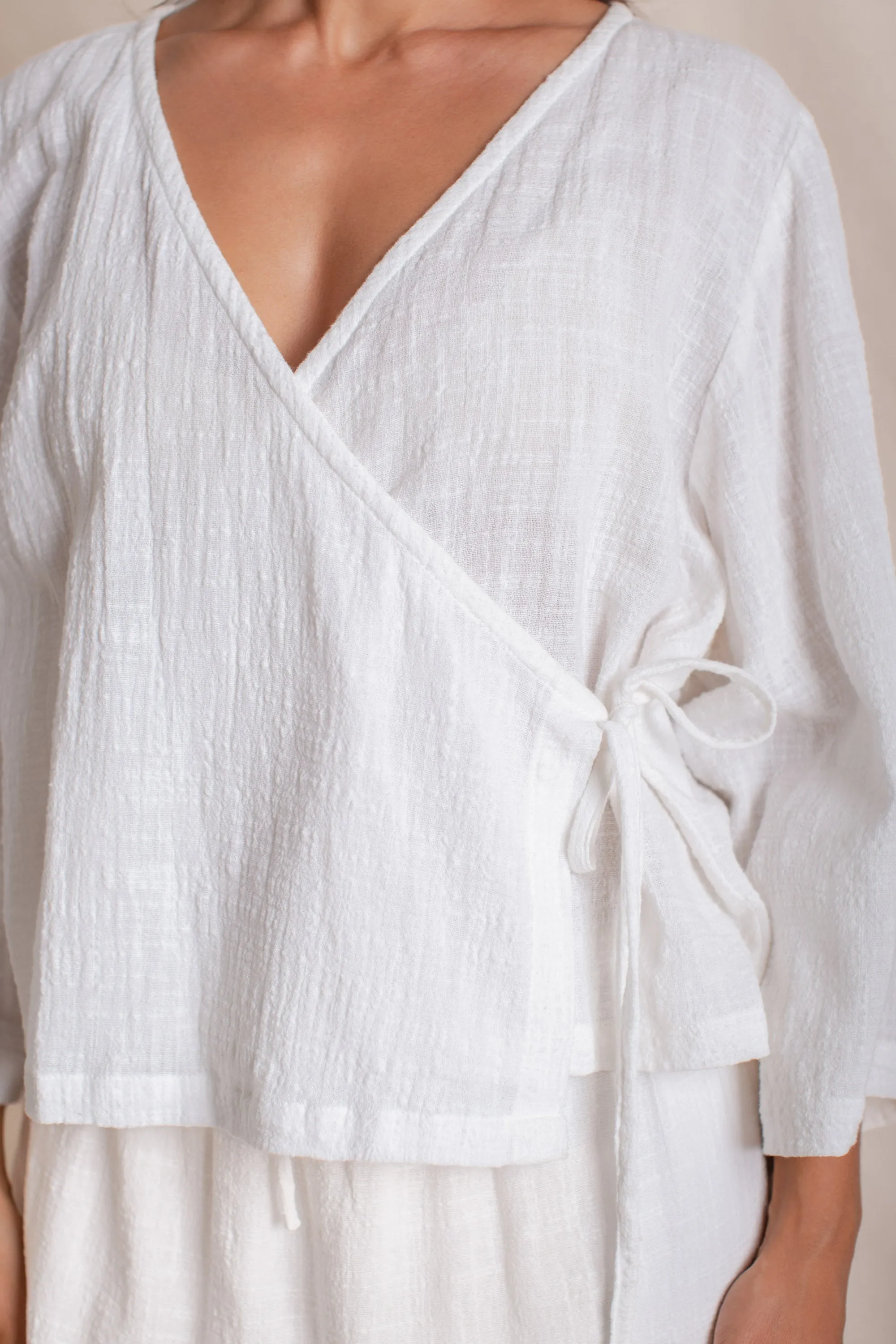 Flow Wrap Top Off White sold by Indigoluna product image thumbnail 4