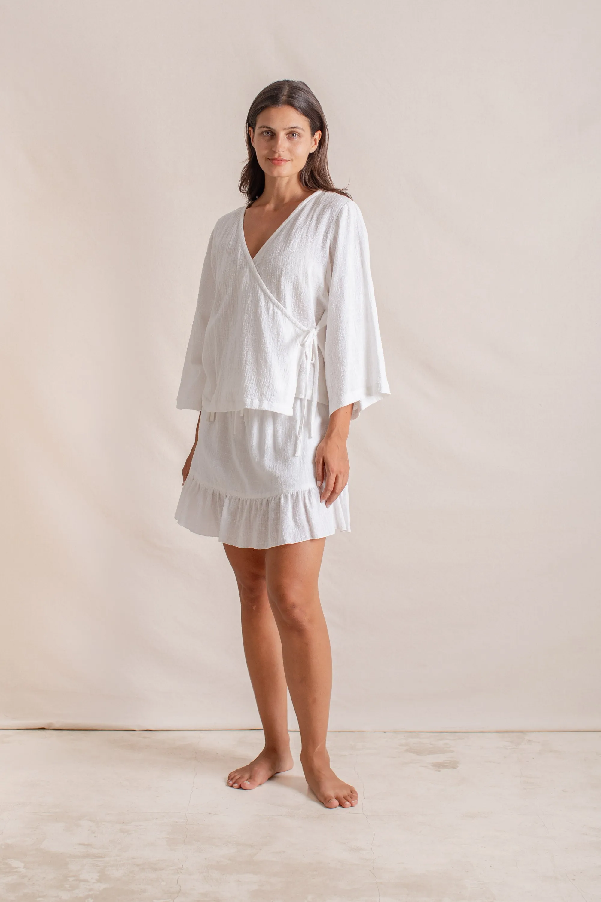 Flow Wrap Top Off White sold by Indigoluna product image thumbnail 5