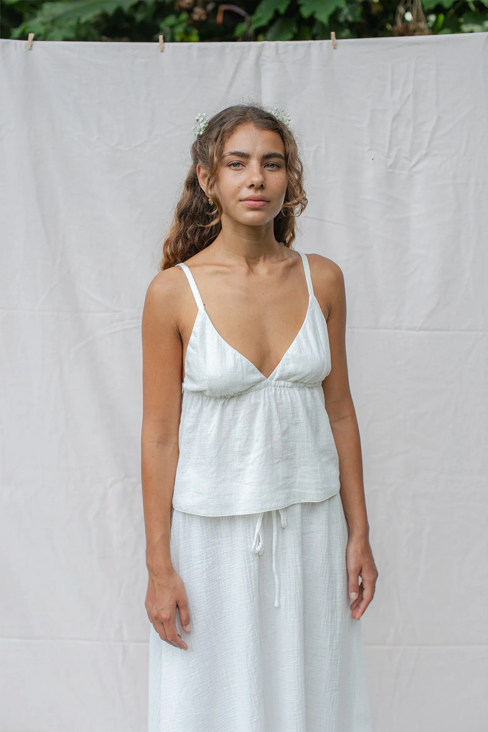 Mökki Halter Top Off White sold by Indigoluna