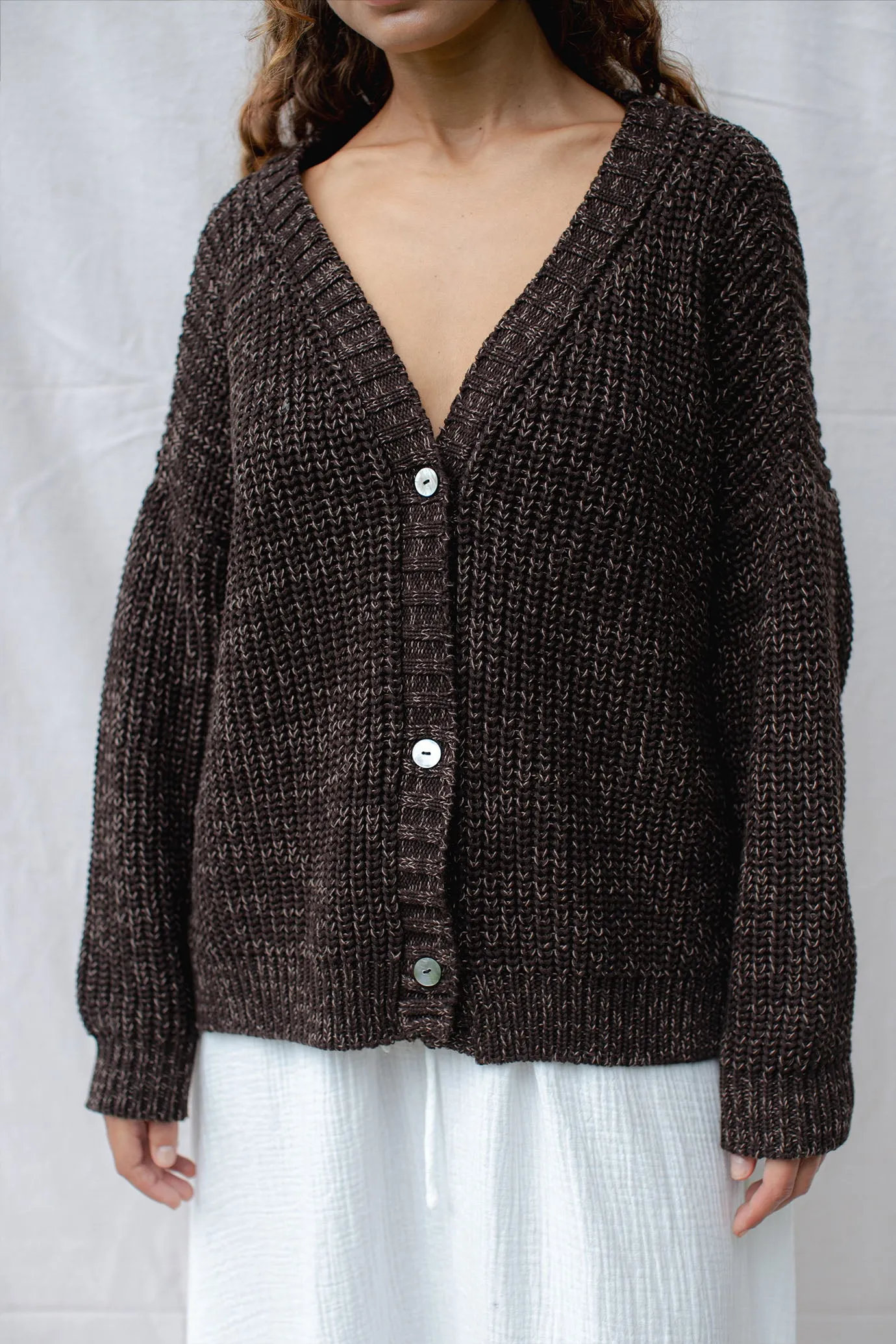 Helga Cardigan Coffee sold by Indigoluna product image thumbnail 2