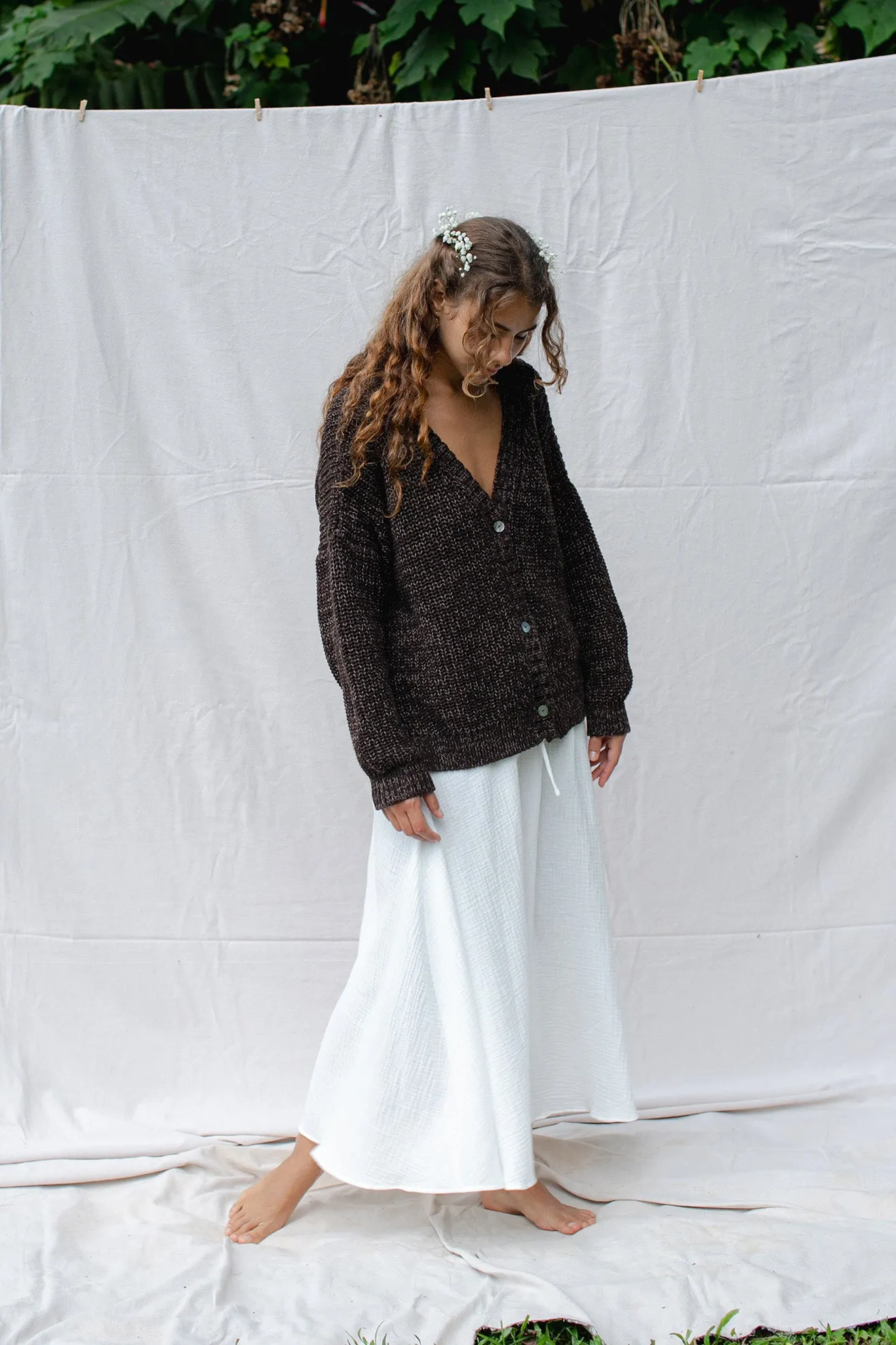 Helga Cardigan Coffee sold by Indigoluna product image thumbnail 3