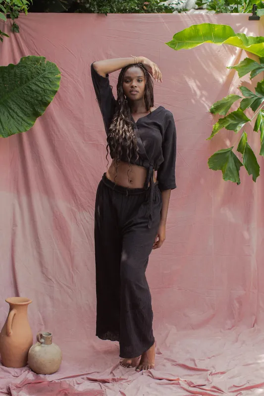 Flow Pants Black made by Indigoluna