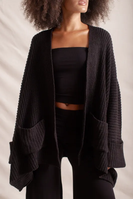 Tuula Poncho Black made by Indigoluna