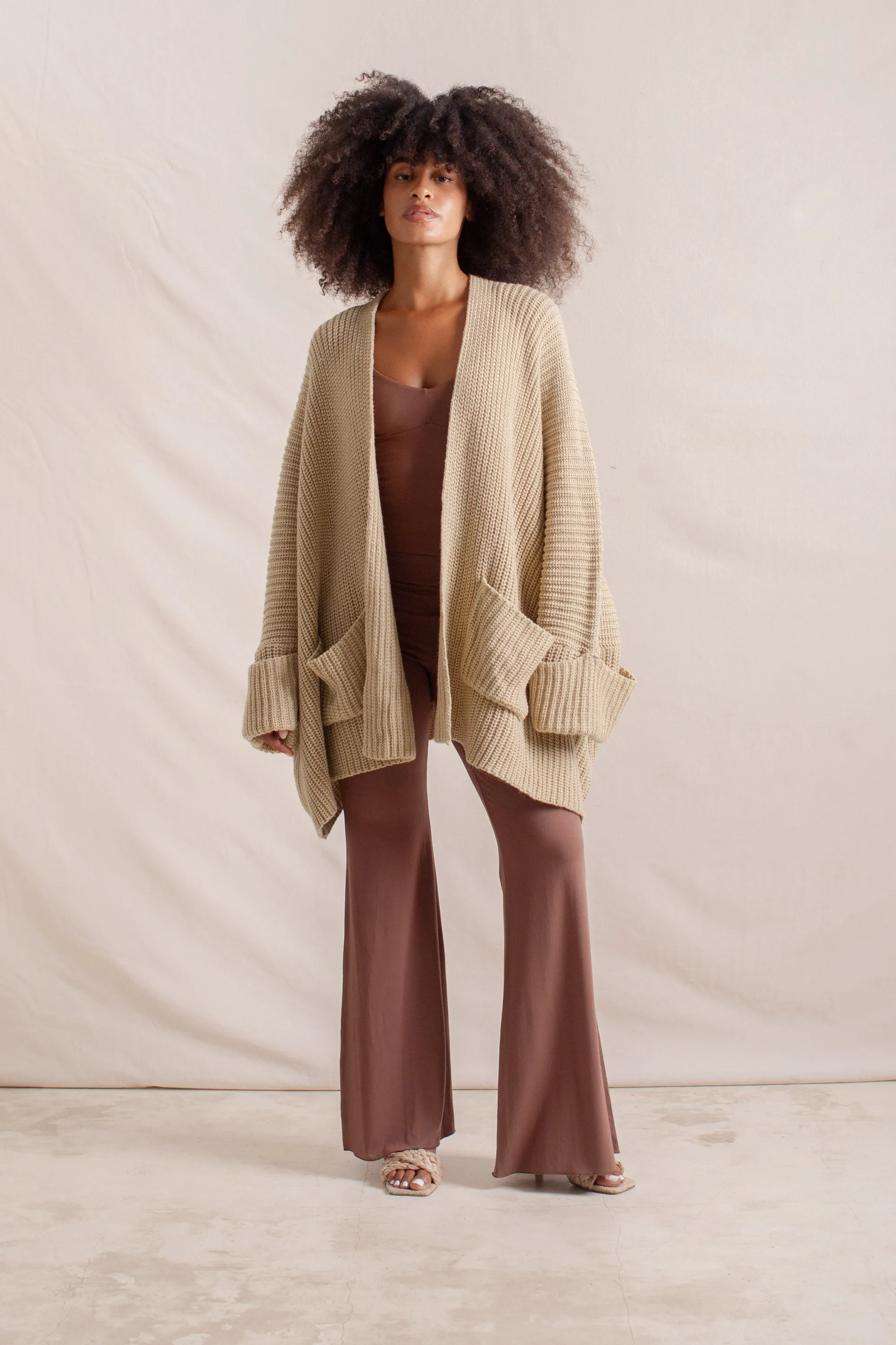 Tuula Poncho Almond sold by Indigoluna