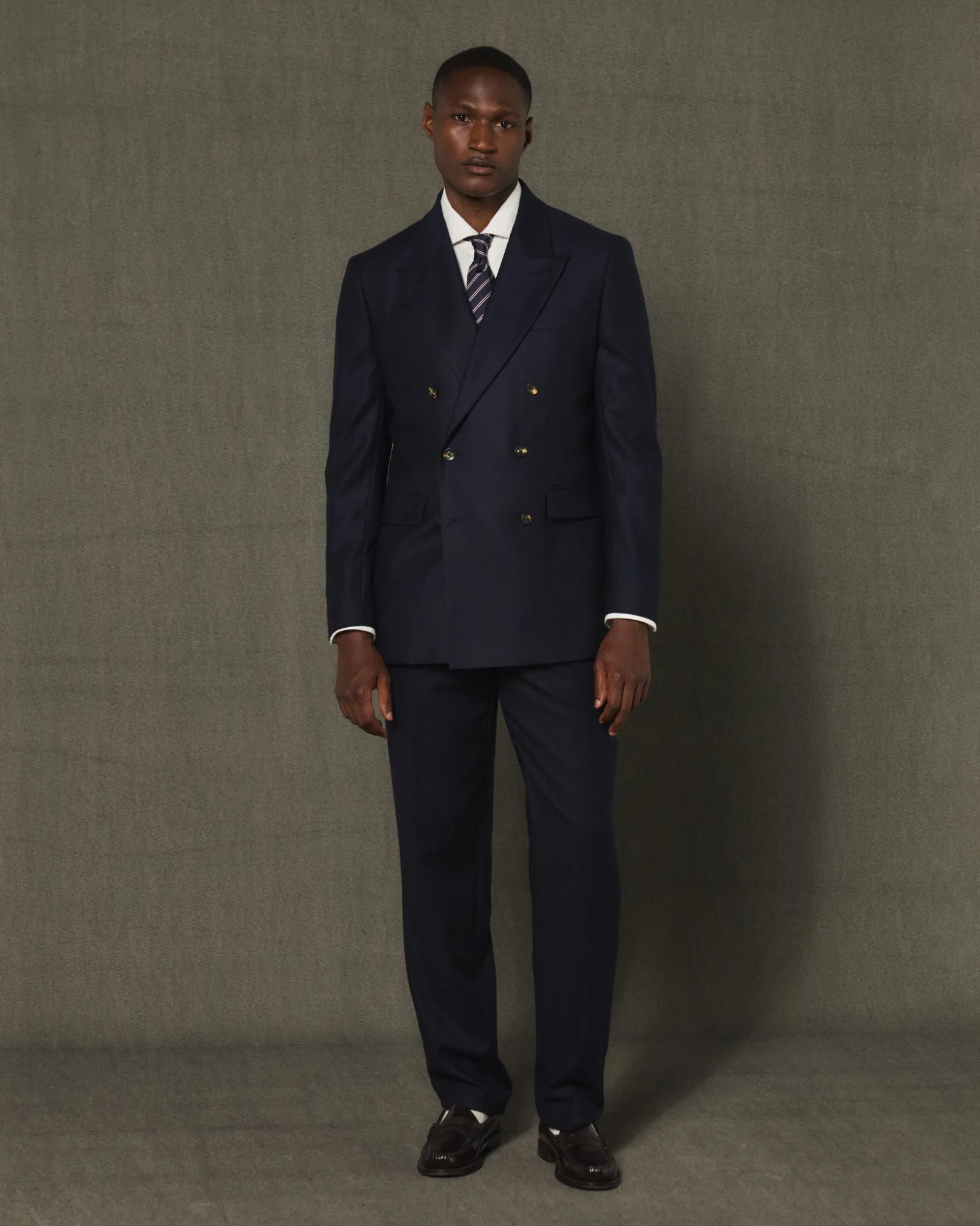 Veste croisée en flanelle de laine marine sold by Hast Paris product image thumbnail 3