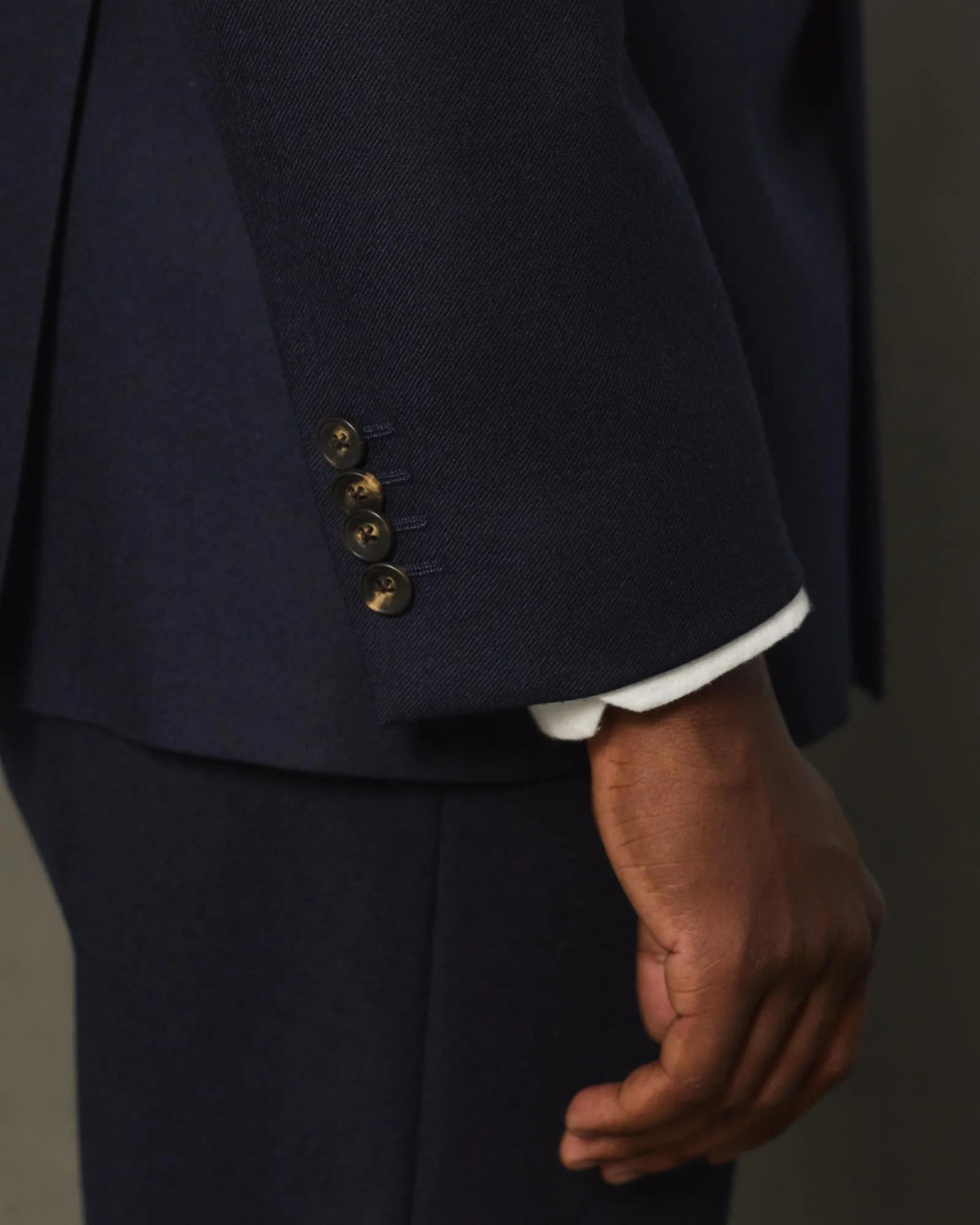 Veste croisée en flanelle de laine marine sold by Hast Paris product image thumbnail 4