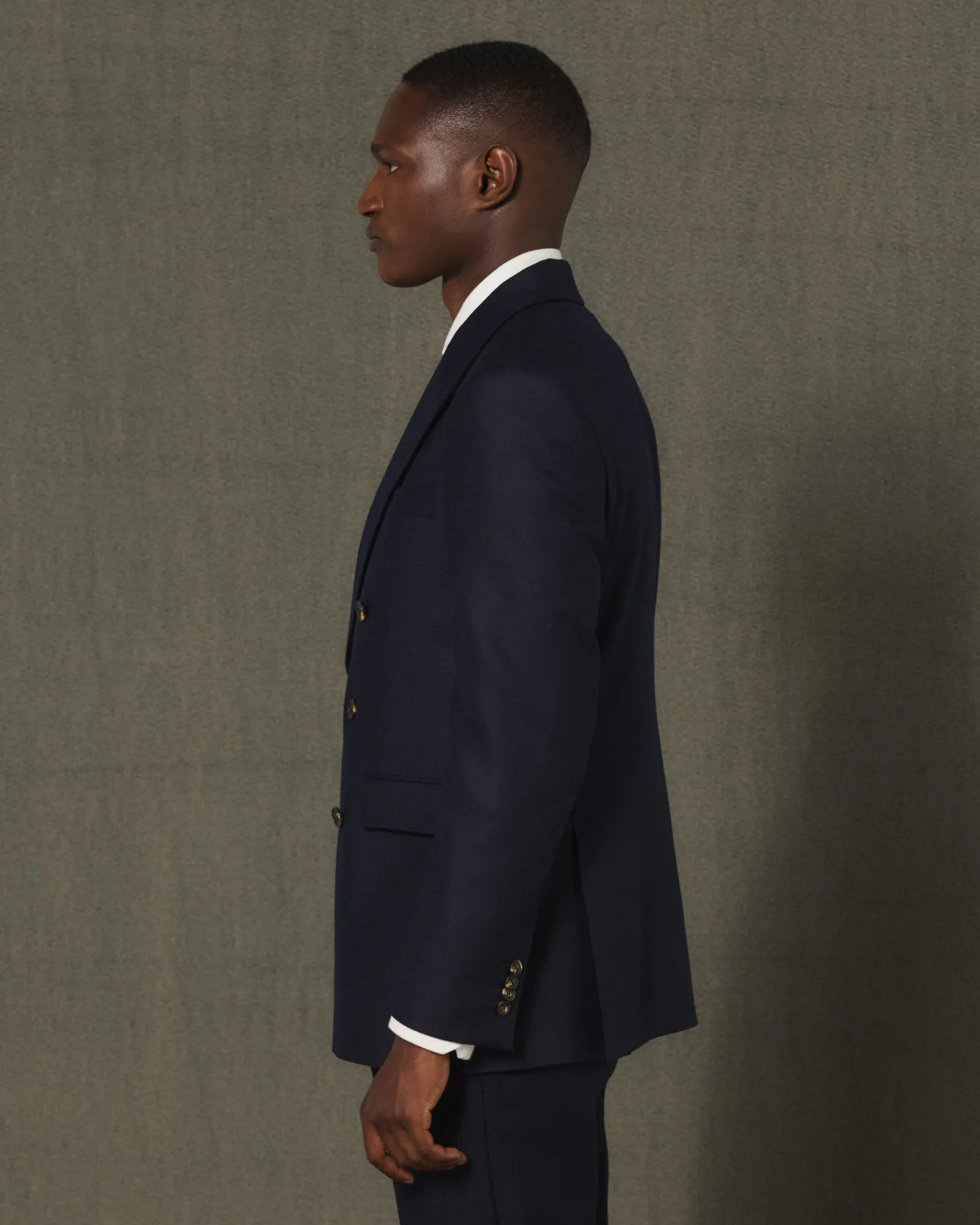 Veste croisée en flanelle de laine marine sold by Hast Paris product image thumbnail 5