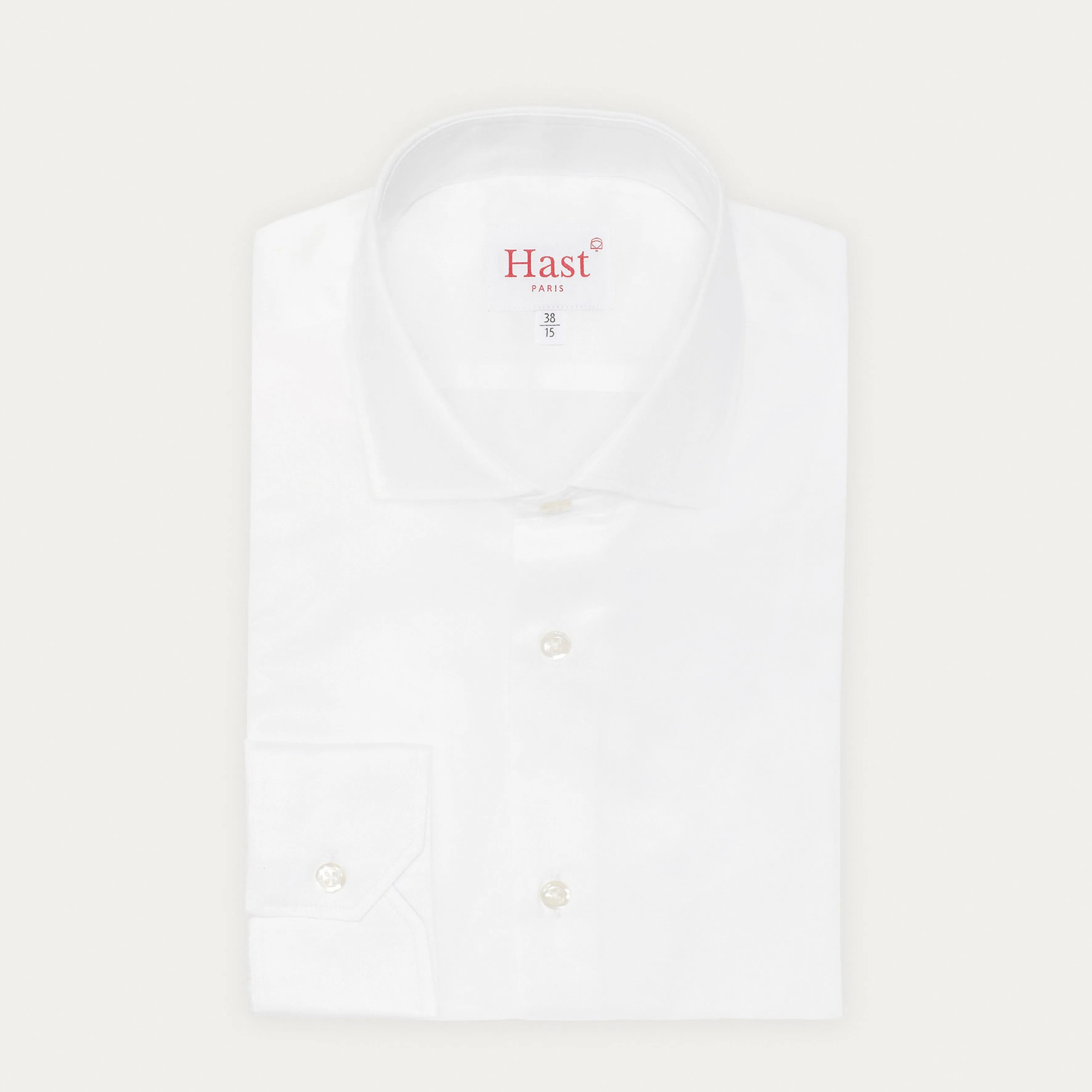Chemise en twill double retors blanche sold by Hast Paris product image thumbnail 5