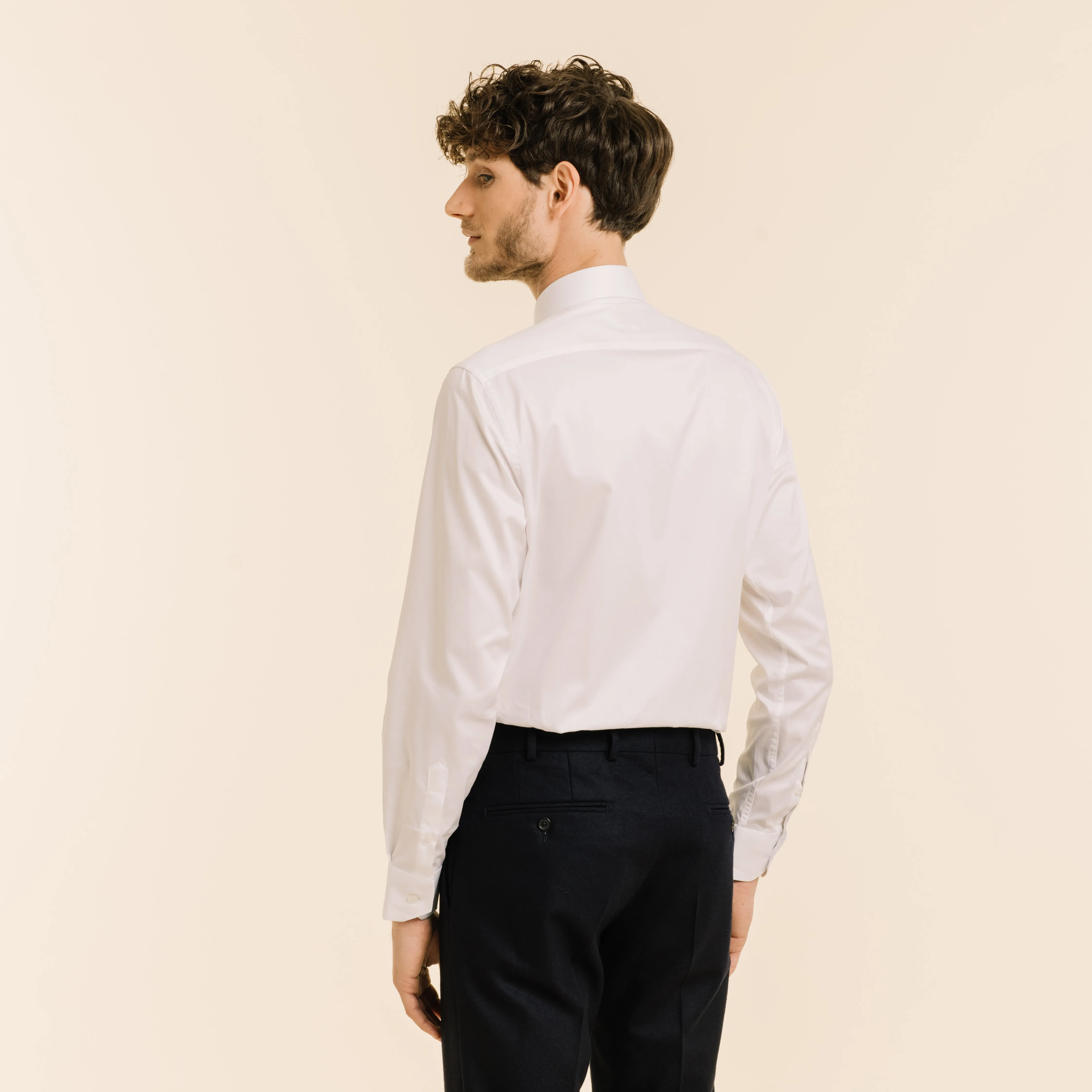 Chemise en twill double retors blanche sold by Hast Paris product image thumbnail 4