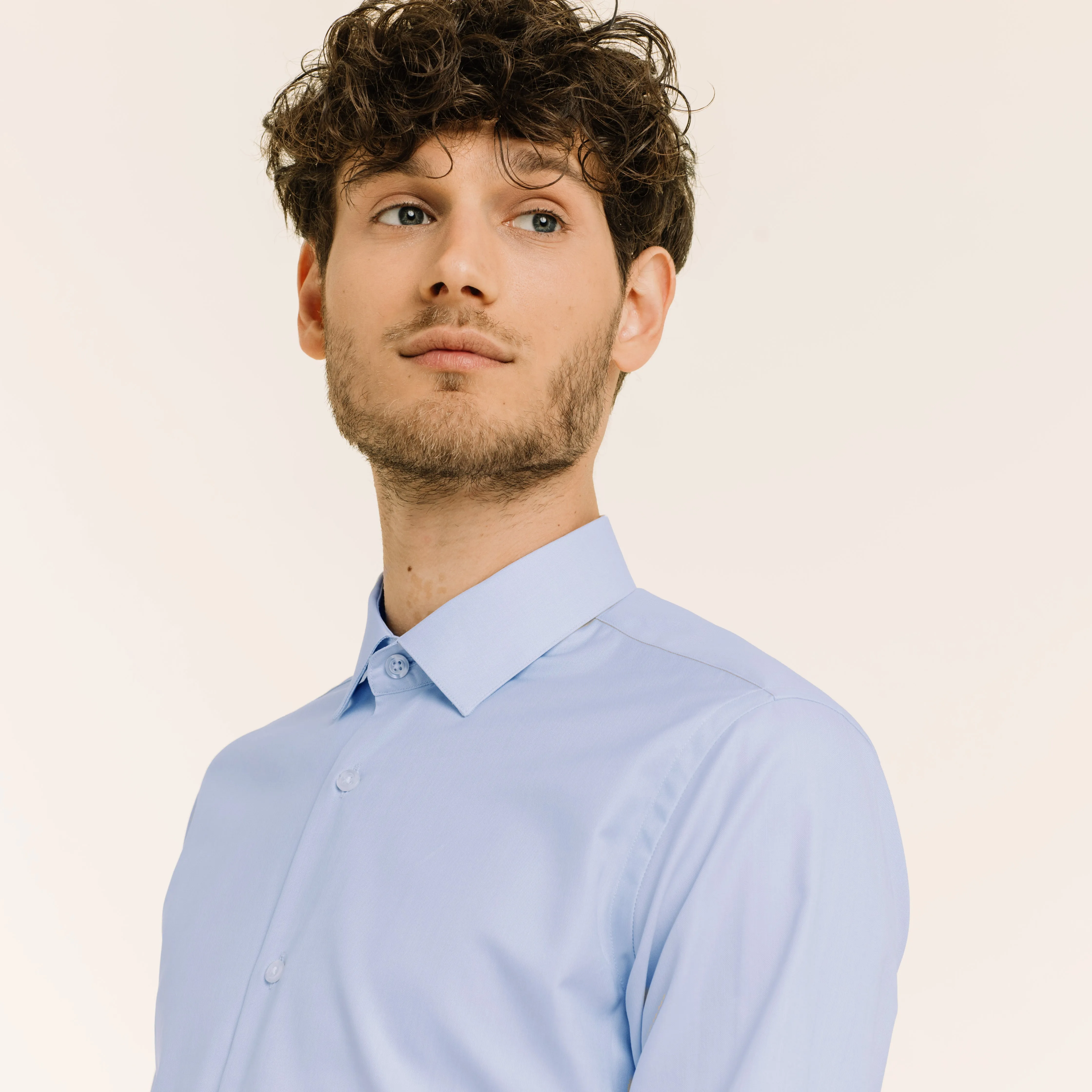 Chemise en twill double retors bleue sold by Hast Paris product image thumbnail 2