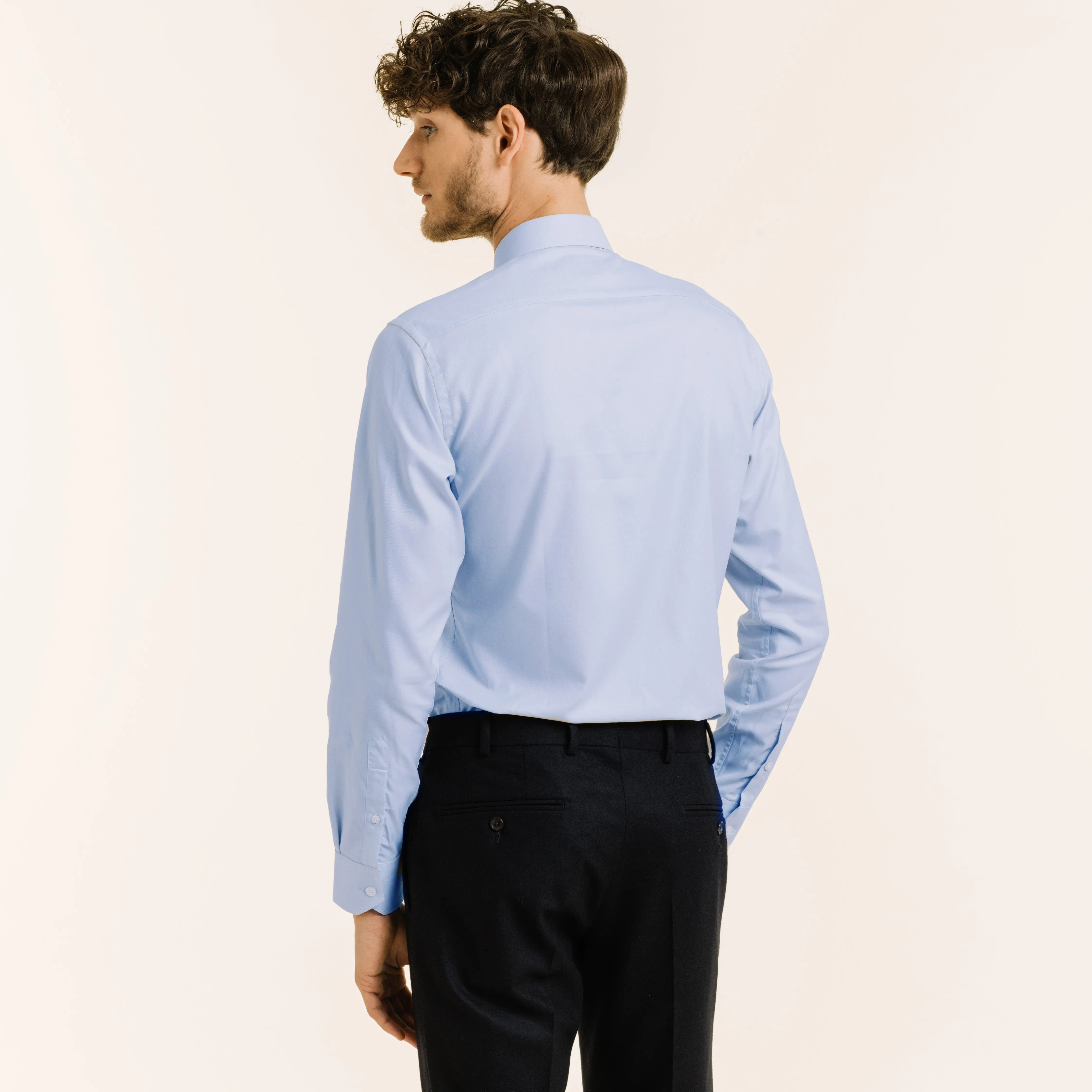 Chemise en twill double retors bleue sold by Hast Paris product image thumbnail 4