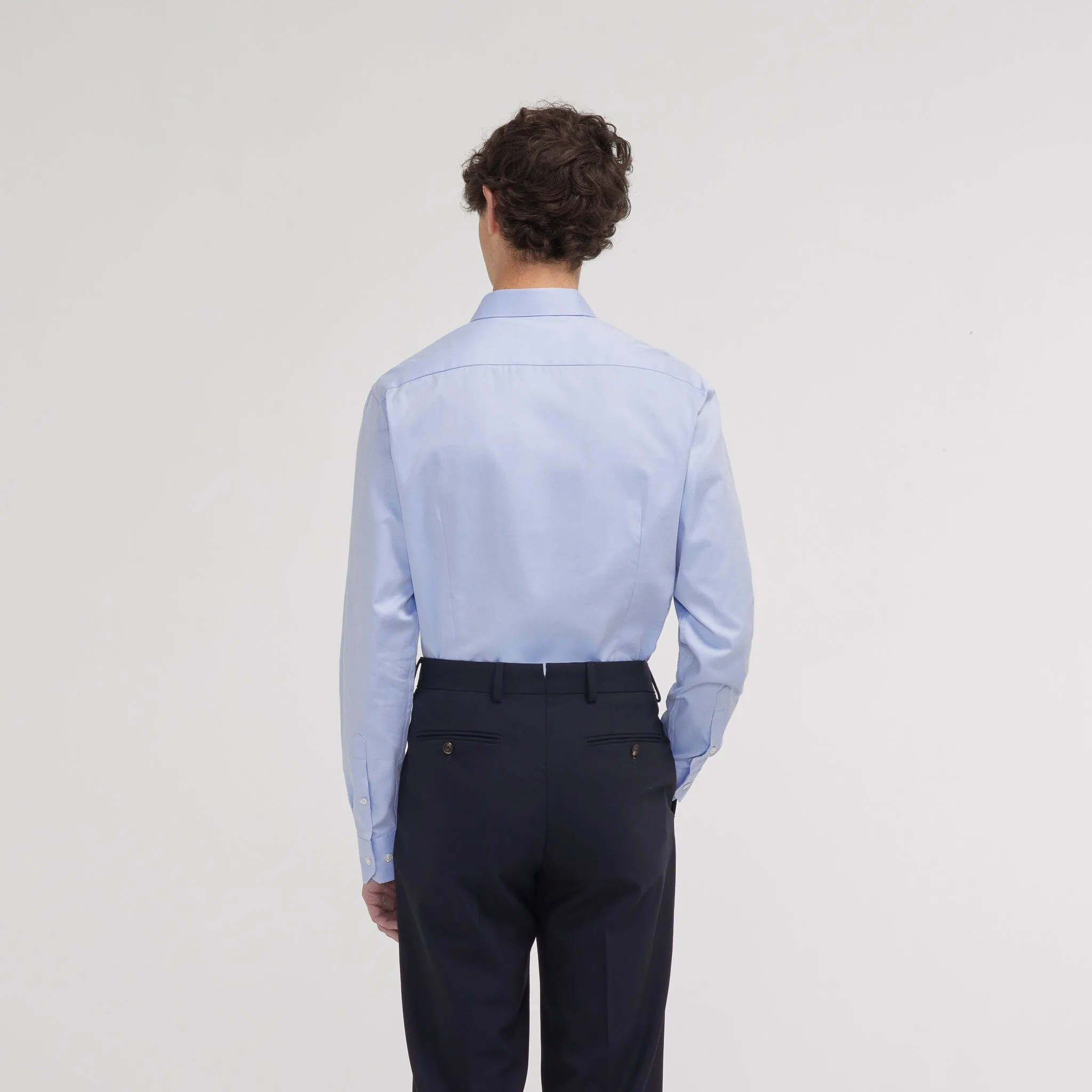 Chemise cintrée en twill double retors bleue sold by Hast Paris product image thumbnail 4