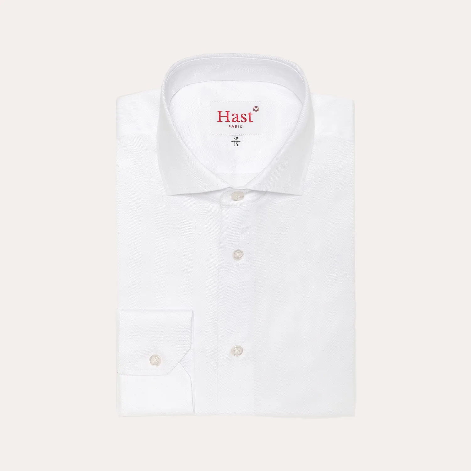 Chemise en chevron double retors blanche sold by Hast Paris product image thumbnail 5