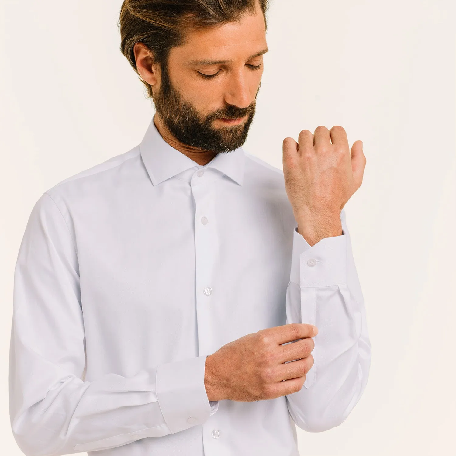 Chemise en chevron double retors blanche sold by Hast Paris product image thumbnail 2