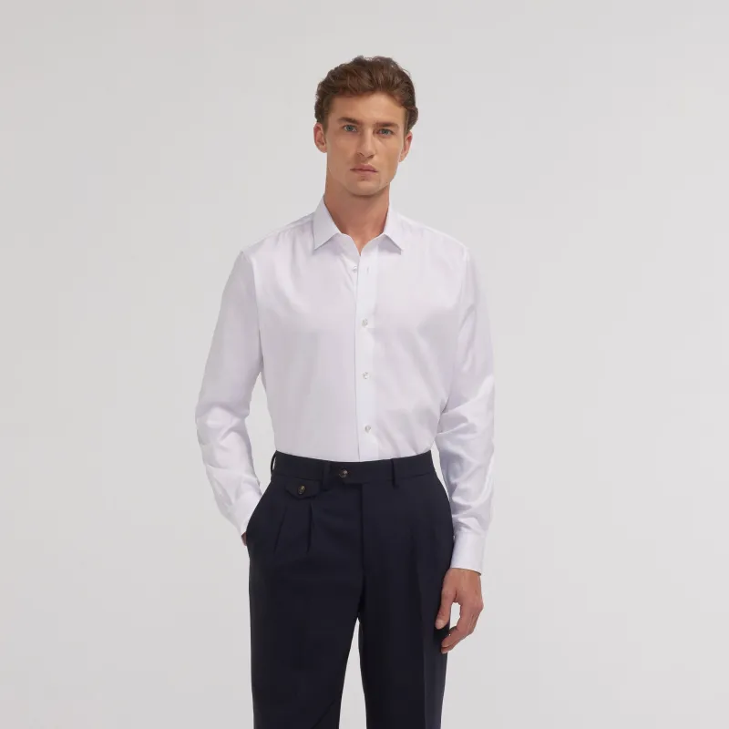 Chemise en chevron double retors blanche made by Hast Paris