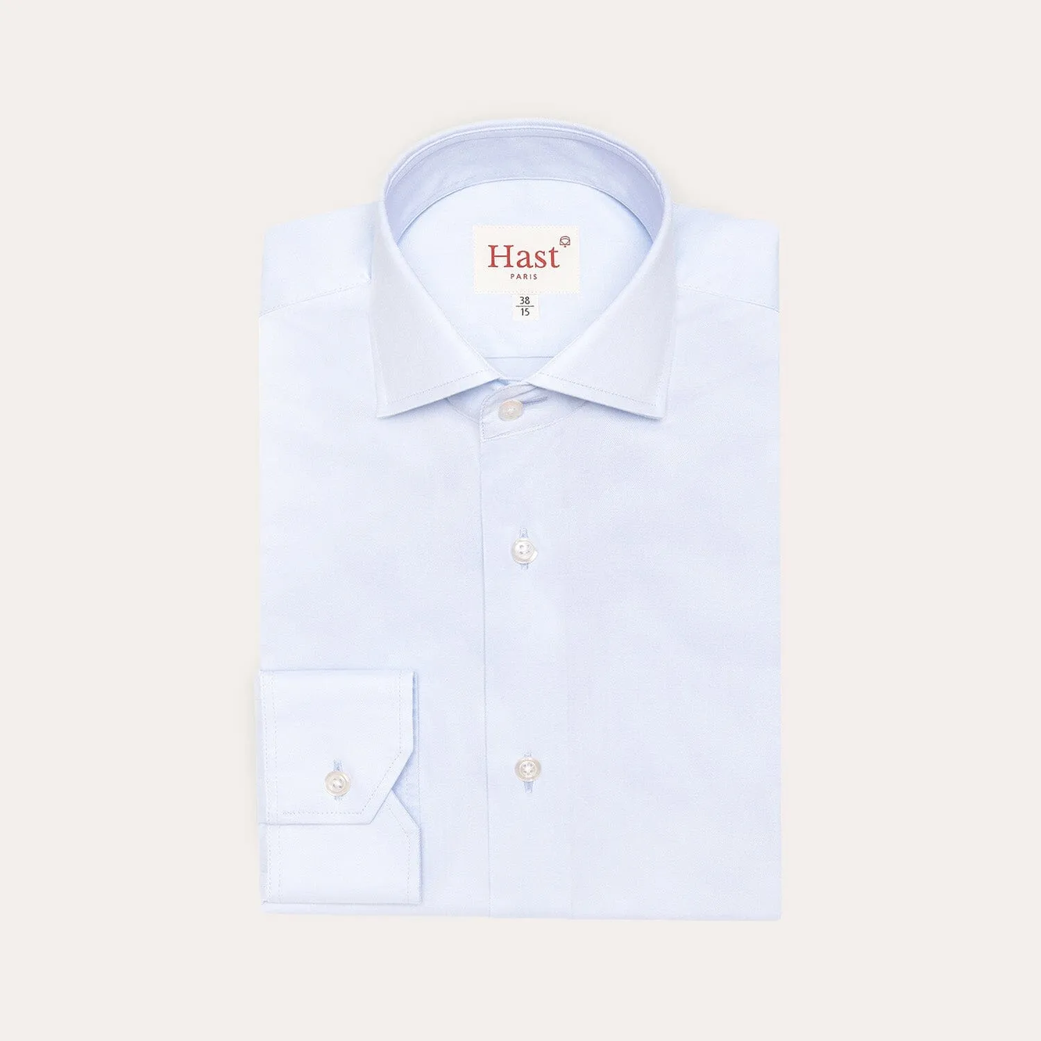 Chemise cintrée en twill double retors bleu ciel sold by Hast Paris product image thumbnail 5