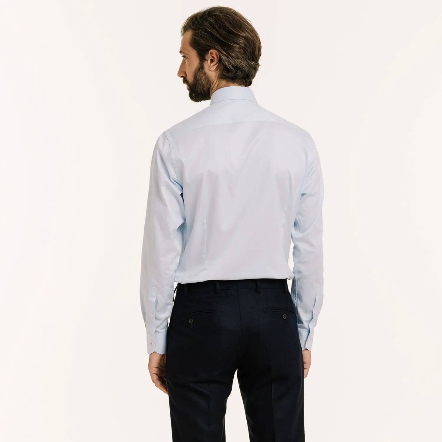 Chemise cintrée en twill double retors bleu ciel sold by Hast Paris product image thumbnail 4