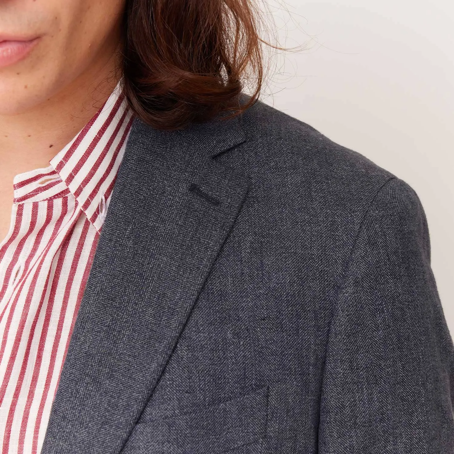 Veste en lin bleu pucé sold by Hast Paris product image thumbnail 2