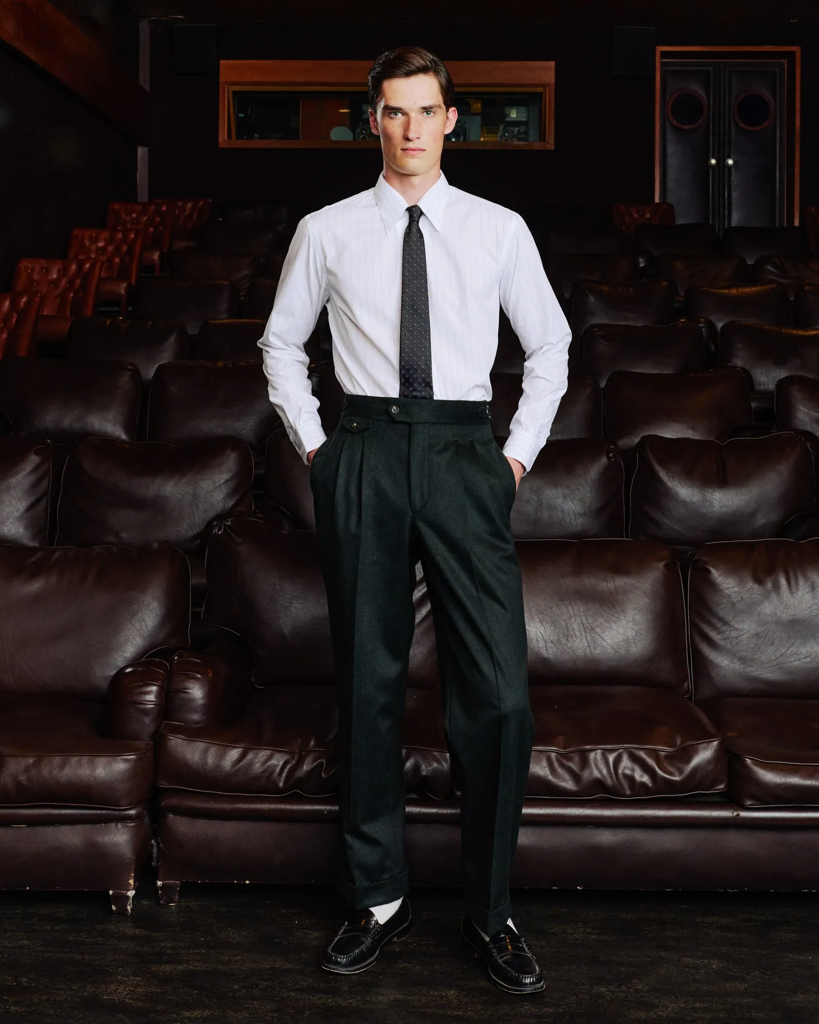 Chemise en coton blanc à rayure verte sold by Hast Paris product image thumbnail 4