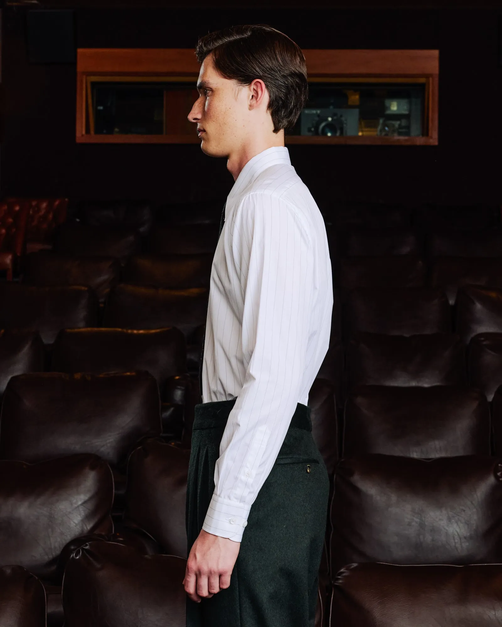 Chemise en coton blanc à rayure verte sold by Hast Paris product image thumbnail 5