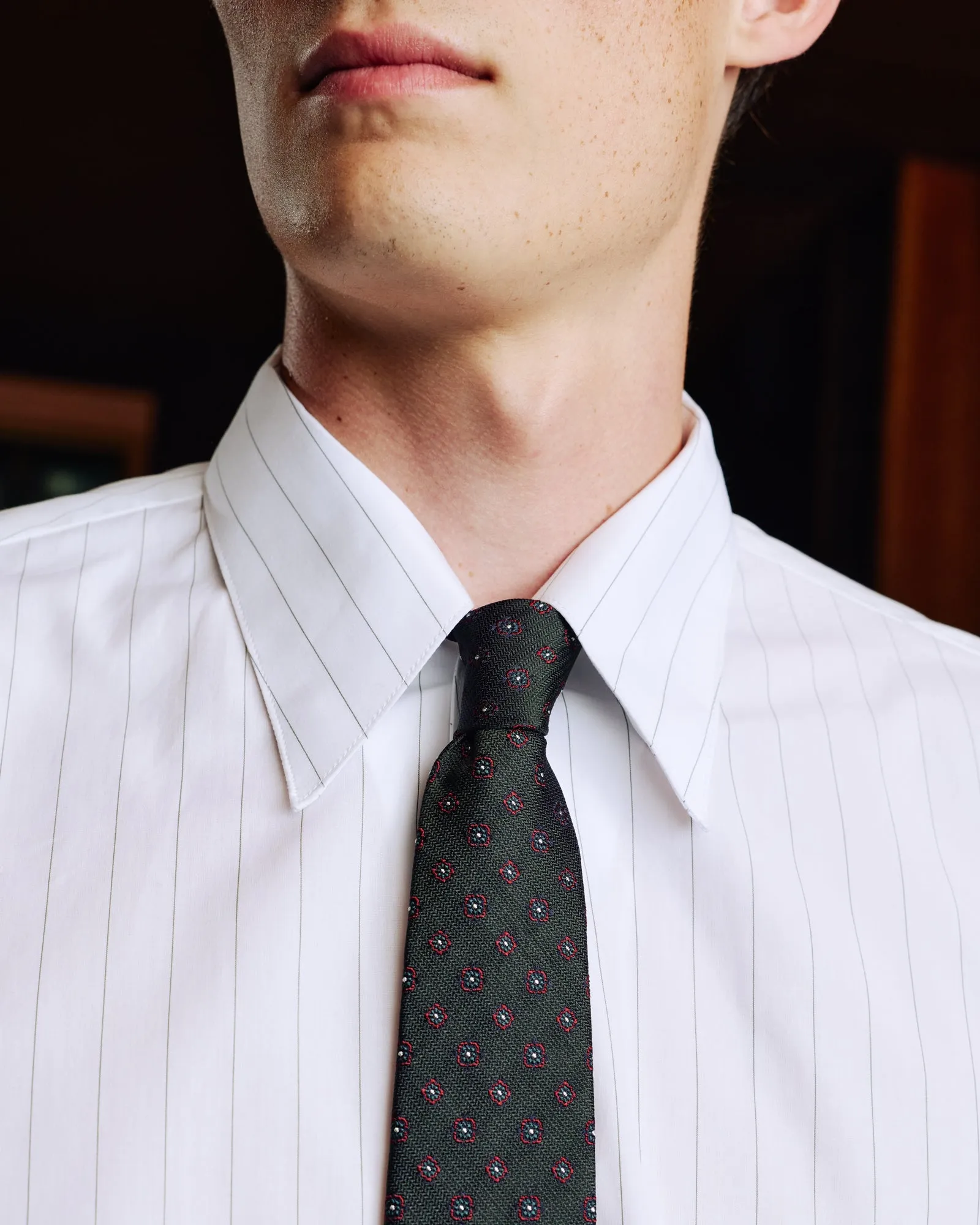 Chemise en coton blanc à rayure verte sold by Hast Paris product image thumbnail 2