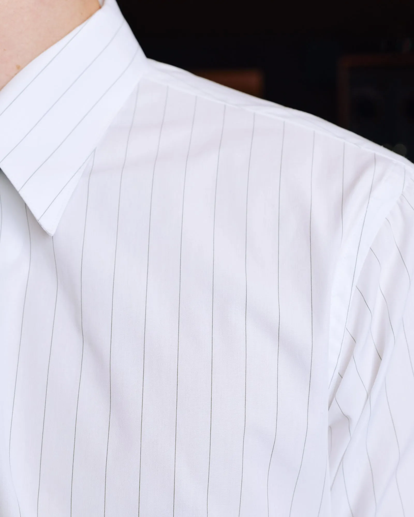 Chemise en coton blanc à rayure verte sold by Hast Paris product image thumbnail 3