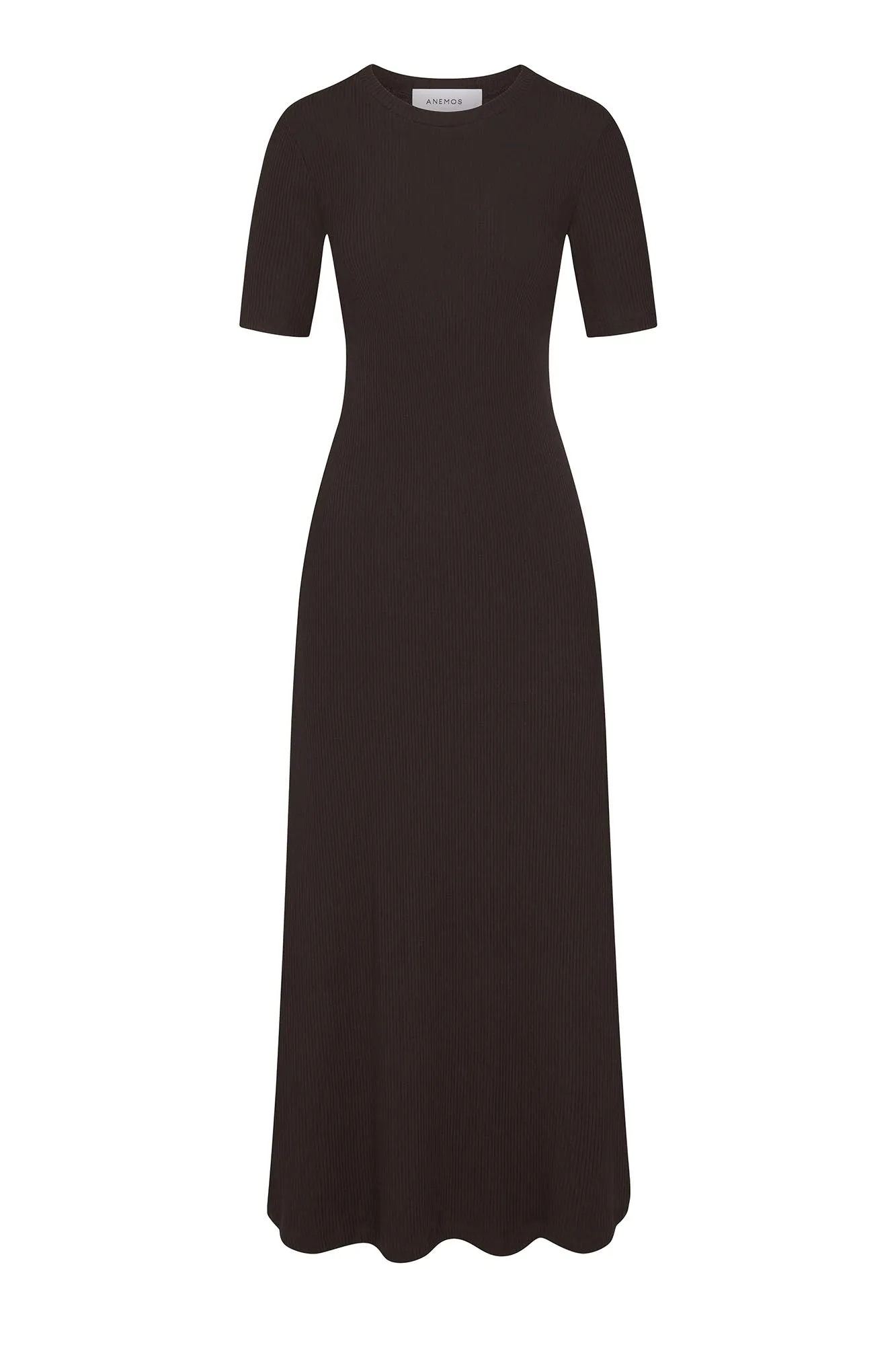 Short-Sleeve Midi Dress in Tencel Rib Knit sold by Anemos product image thumbnail 5