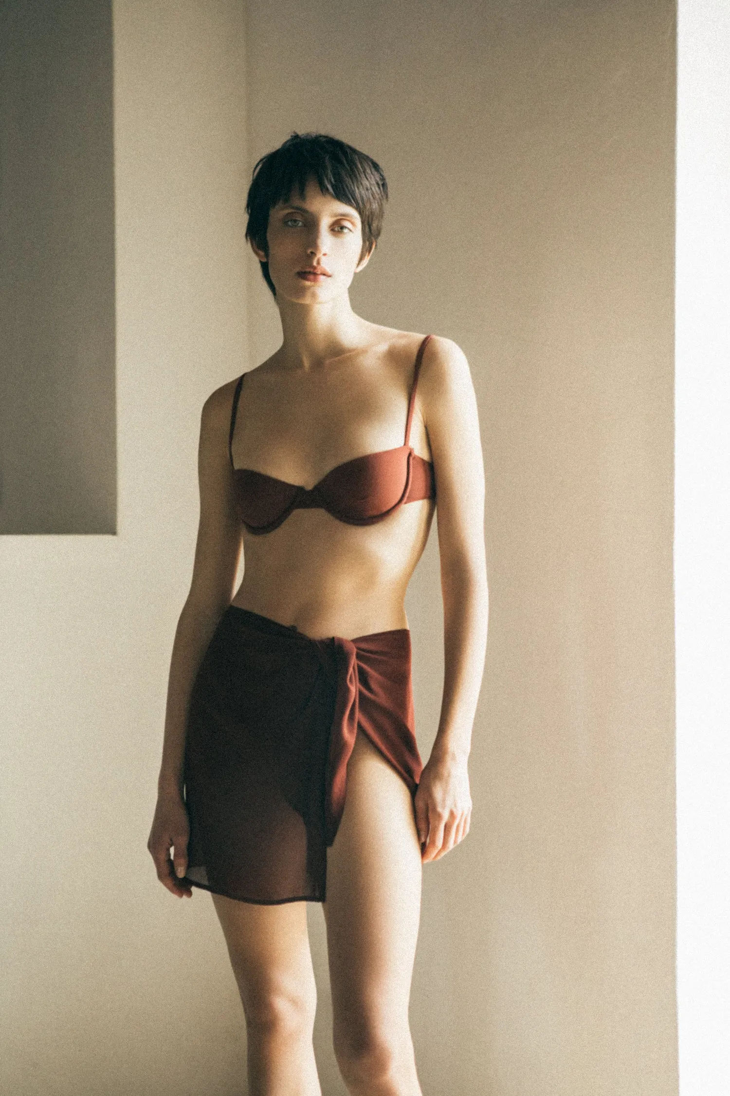 Wrap Mini Skirt in Sheer Eco-Chiffon sold by Anemos product image thumbnail 2