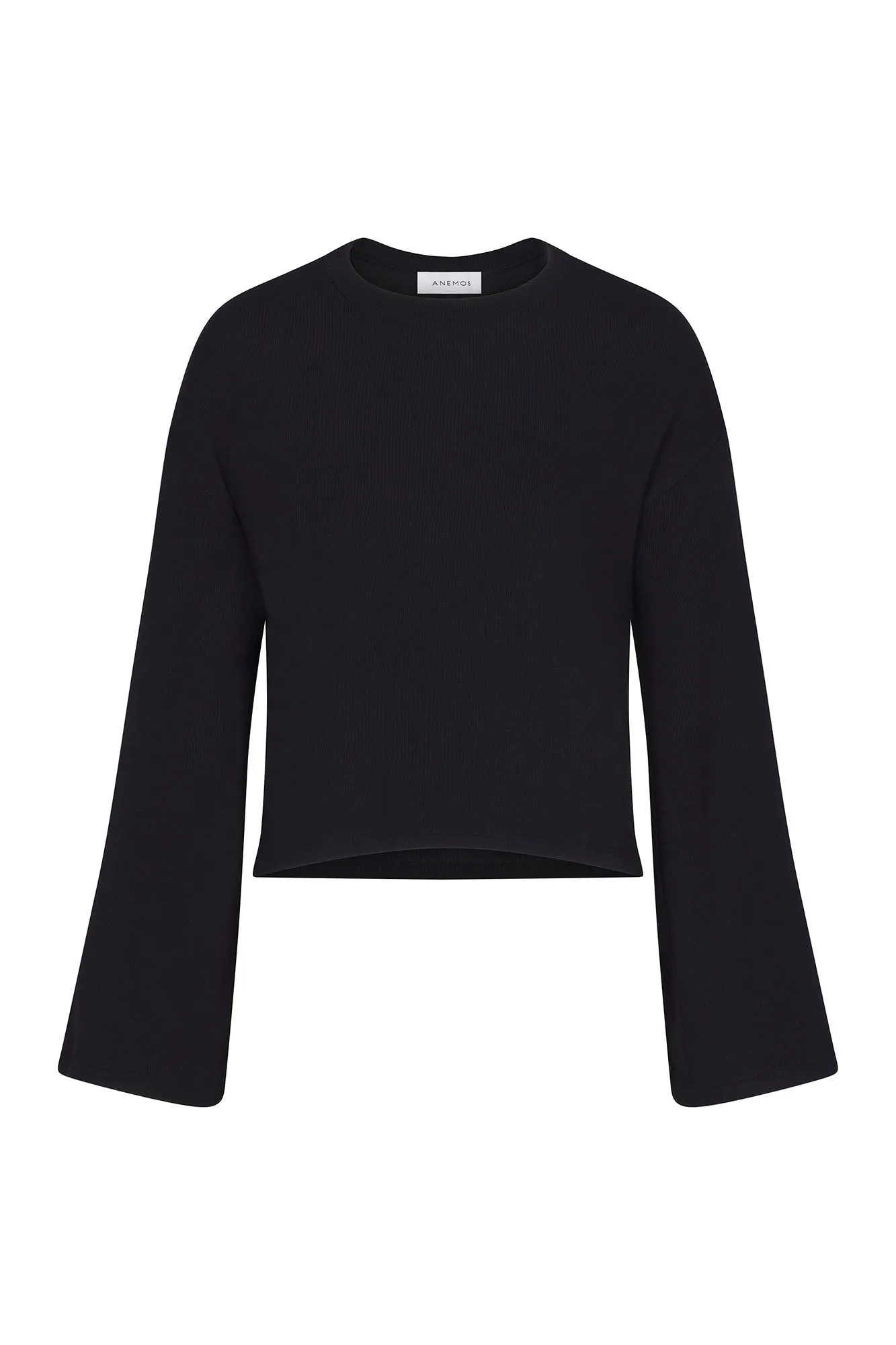 Bell Sleeve Boxy Crop Sweater in Modal Knit sold by Anemos