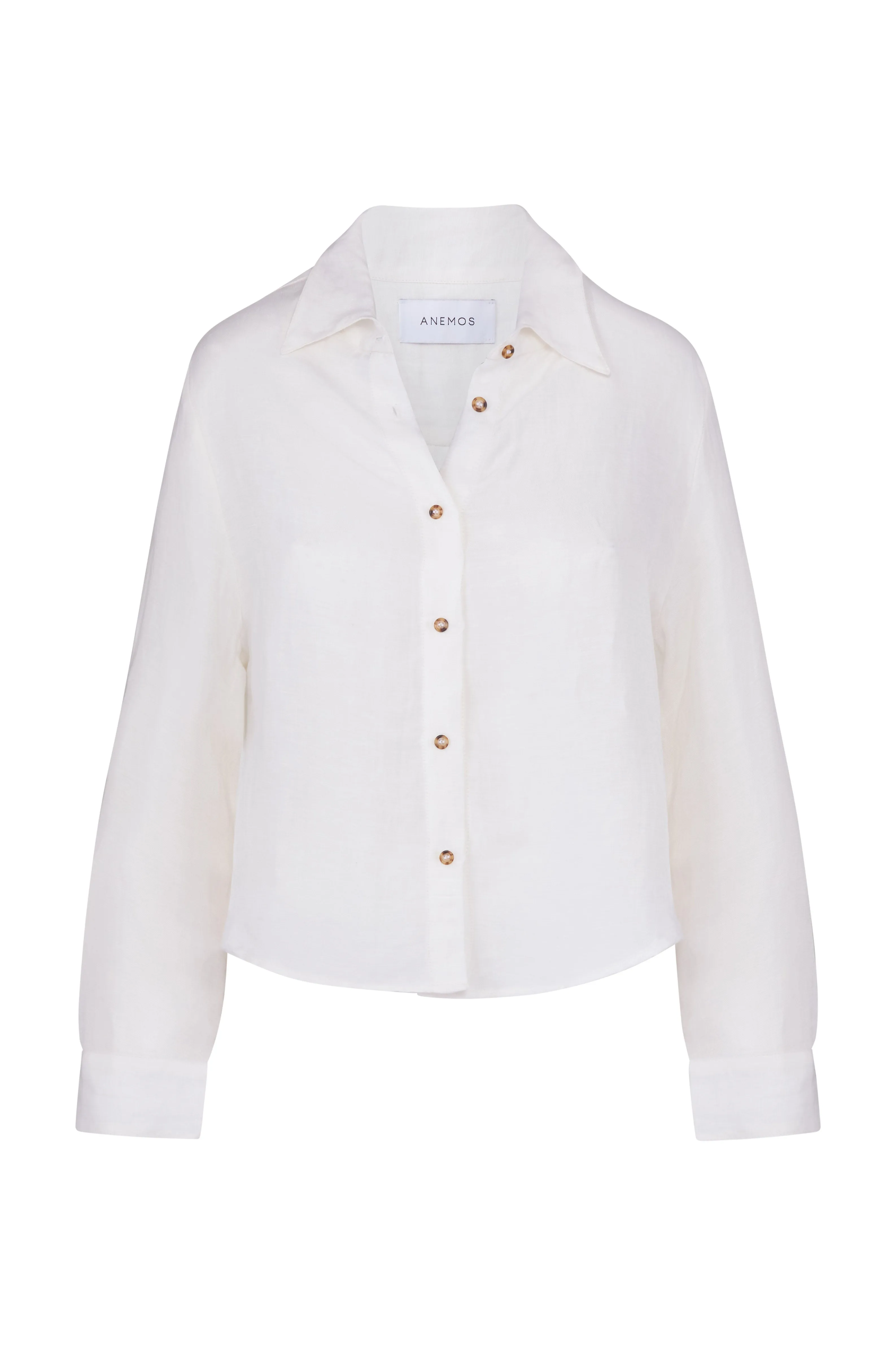 Phillips Long Sleeve Button-Down Shirt in Linen Cupro sold by Anemos
