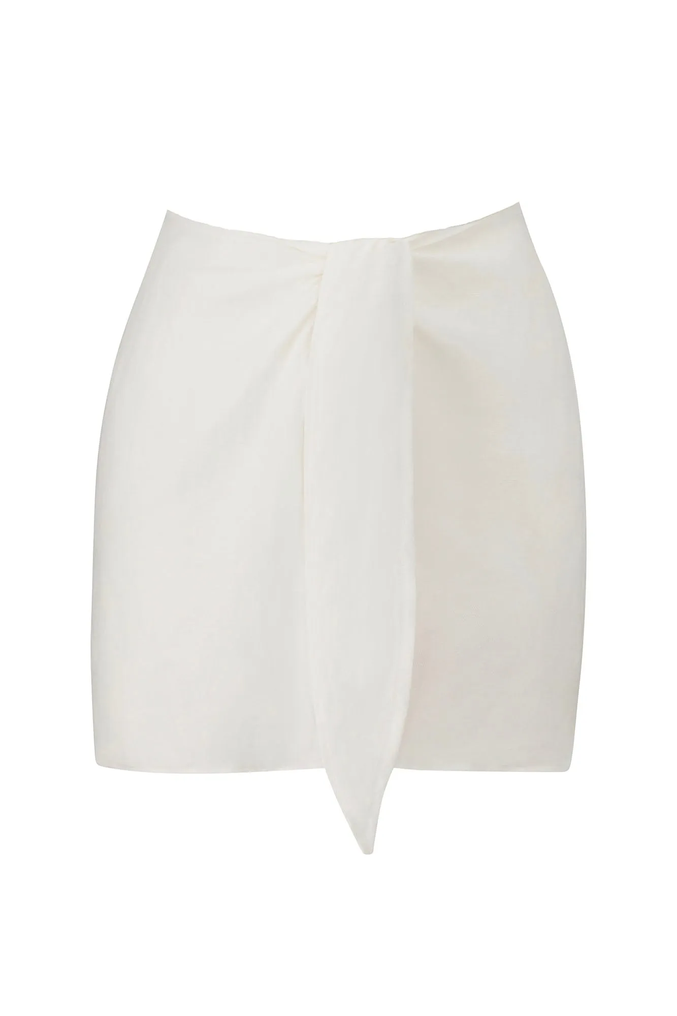Wrap Mini Skirt Cover Up in Linen Cupro Blend sold by Anemos