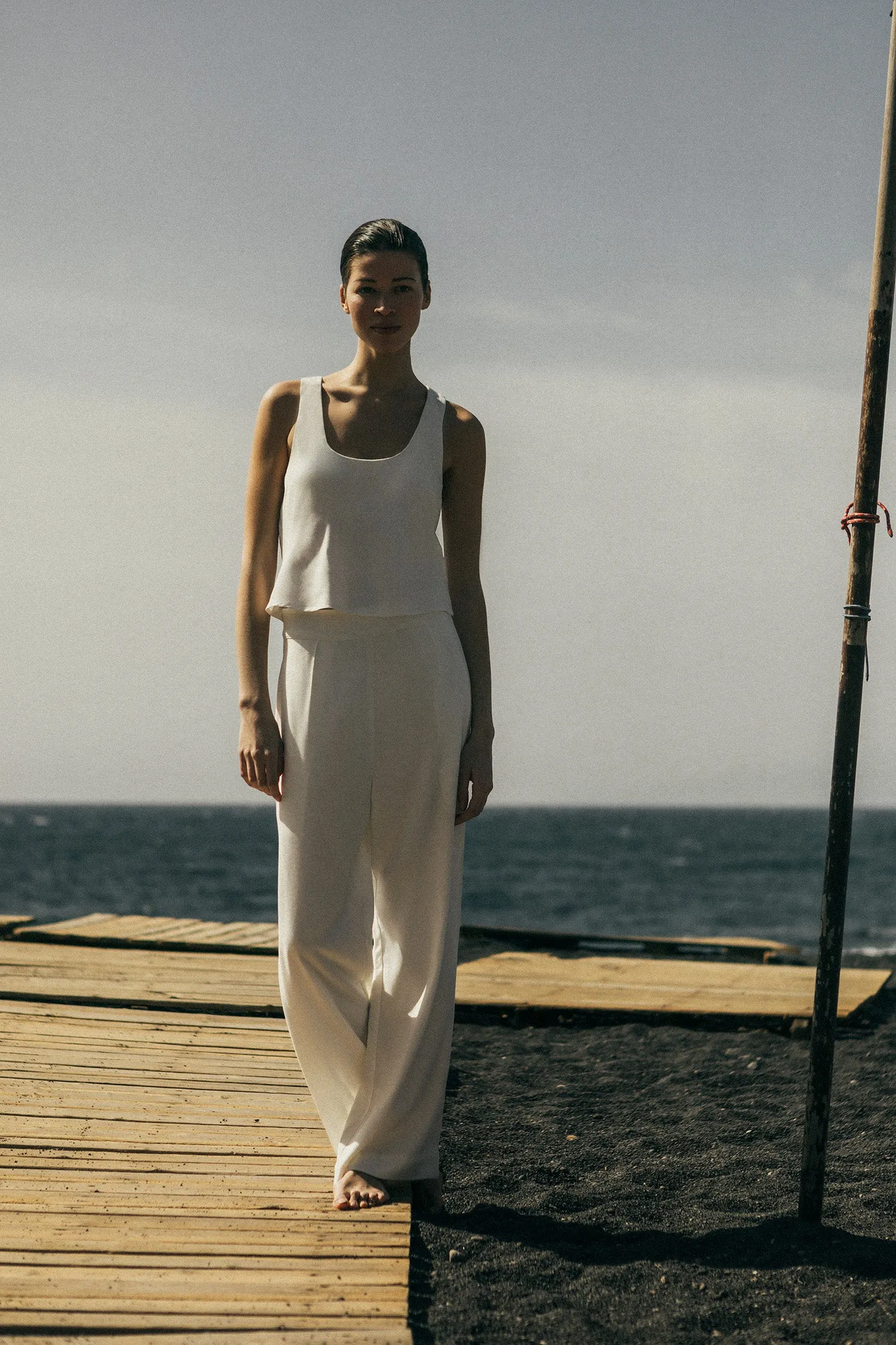 Hume Tank Top in Stretch Twill sold by Anemos product image thumbnail 2