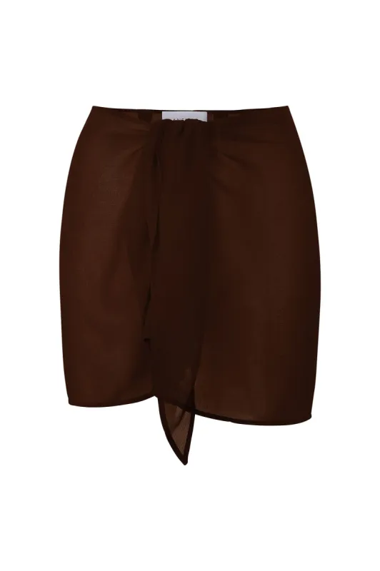 Wrap Mini Skirt in Sheer Eco-Chiffon sold by Anemos