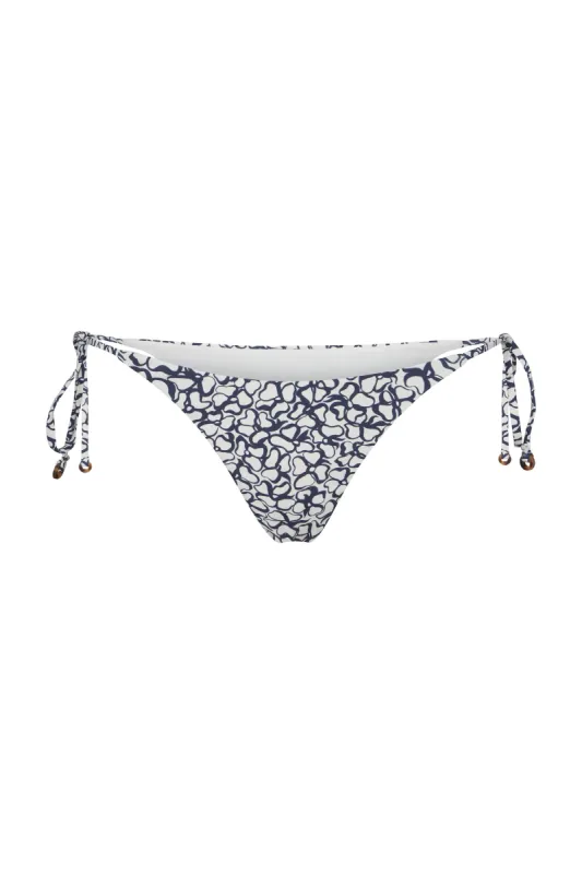 String Tie Bikini Bottom in Infinity Floral Print sold by Anemos