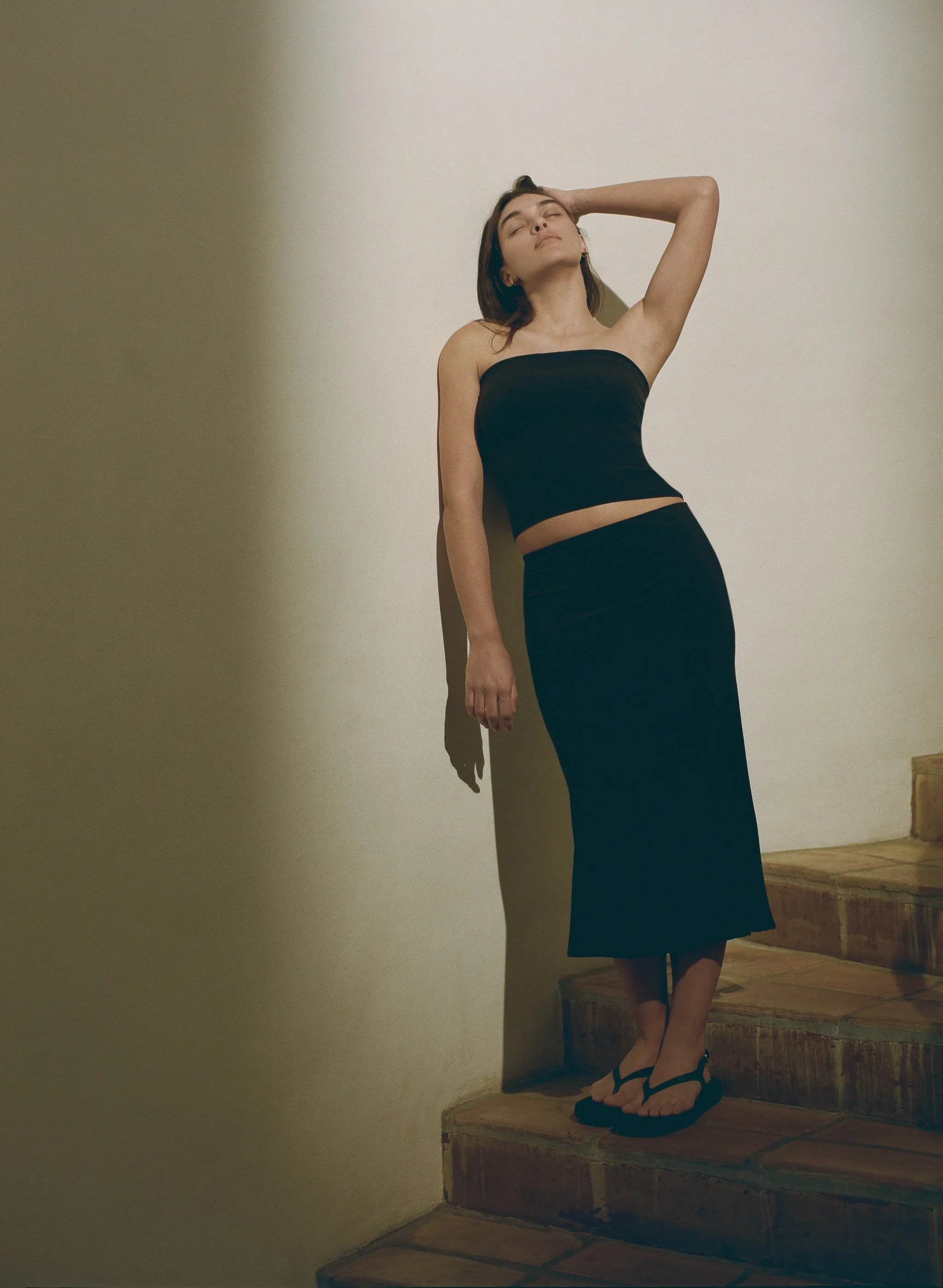 Rey Bias-Cut Skirt in Stretch Cupro sold by Anemos product image thumbnail 2