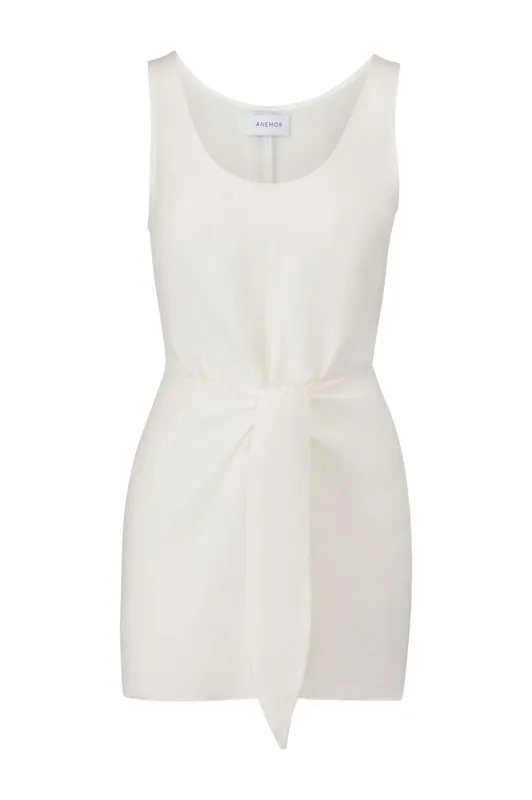 D.K. Mini Dress in Linen Cupro sold by Anemos