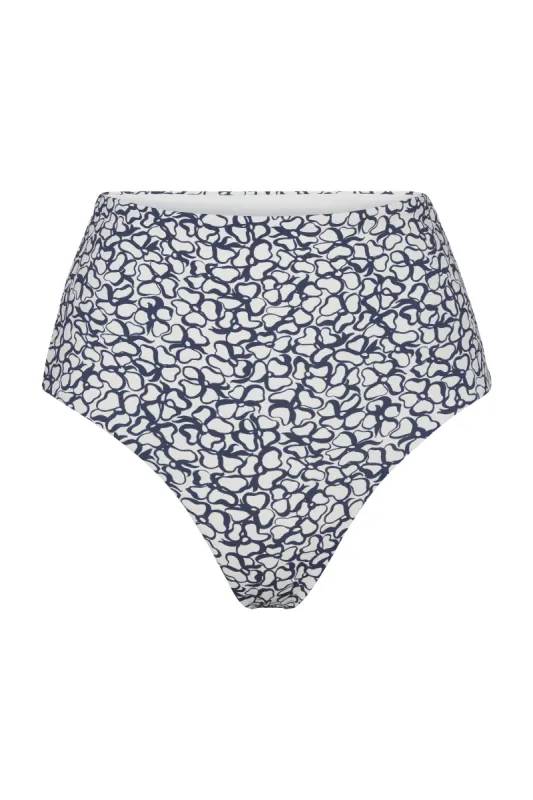 High-Waist Bikini Bottom in Infinity Floral Print sold by Anemos