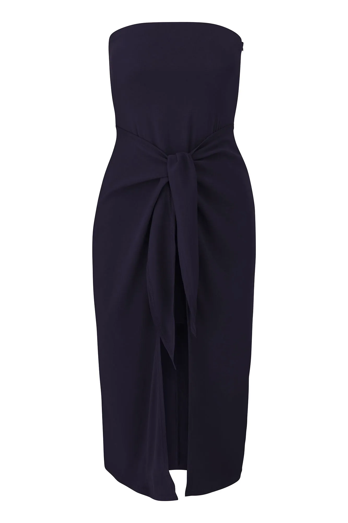 Strapless D.K. Midi Wrap Dress in Stretch Cupro sold by Anemos product image thumbnail 5