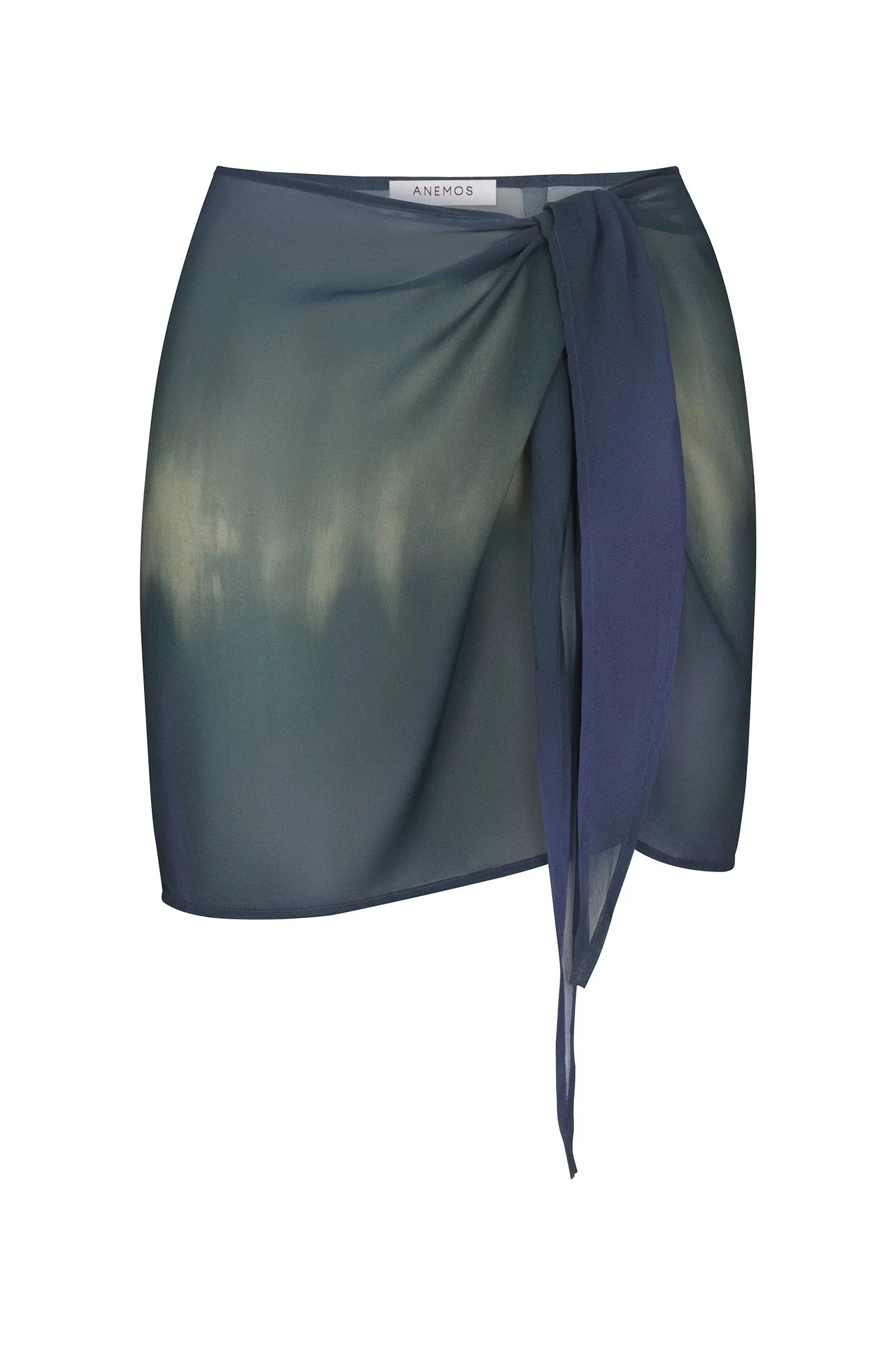Wrap Mini Skirt in Sheer Ombre Chiffon sold by Anemos