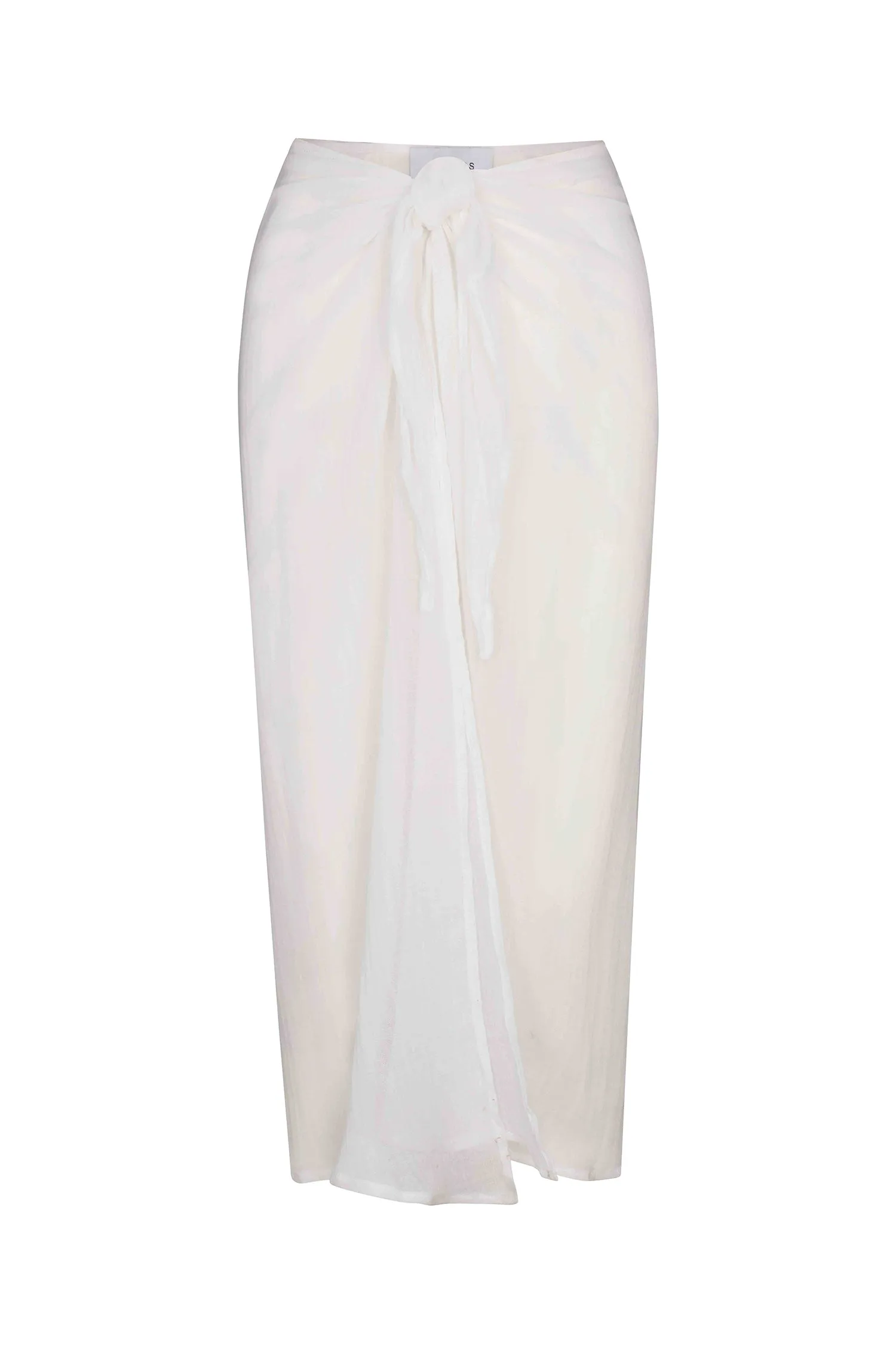 Wrap Midi Skirt Cover Up in Woven Bamboo Cotton Gauze sold by Anemos product image thumbnail 5