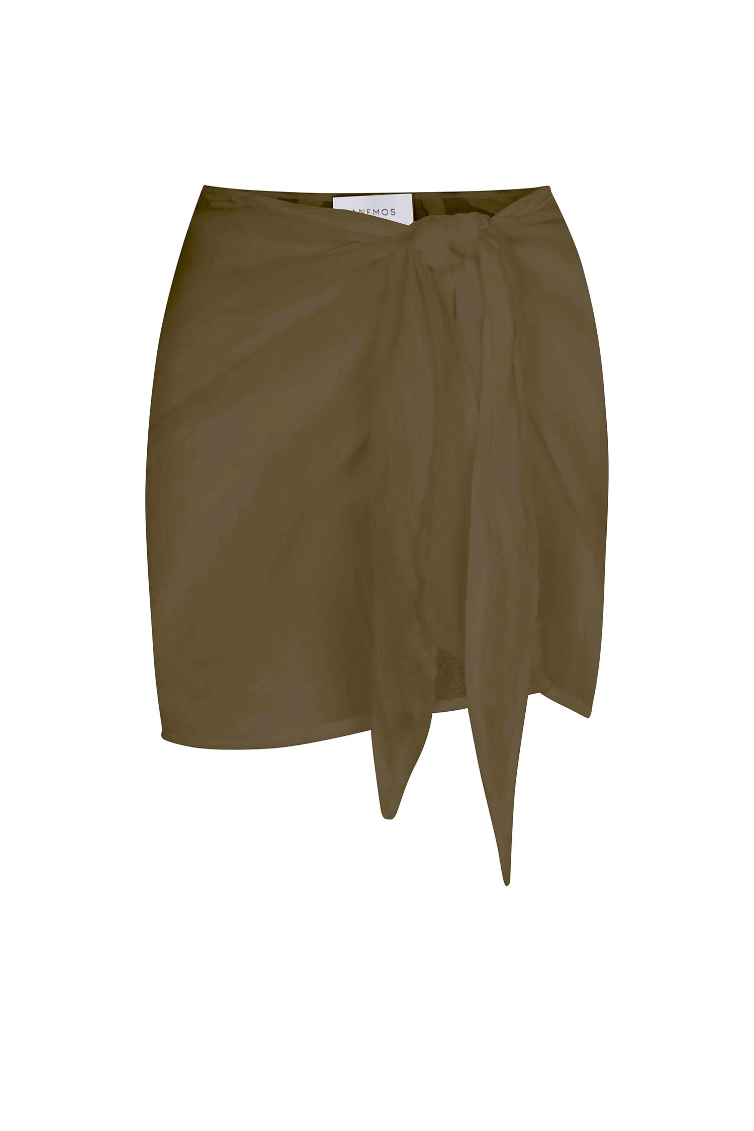Wrap Mini Skirt Cover Up in Woven Bamboo Cotton Gauze sold by Anemos product image thumbnail 3